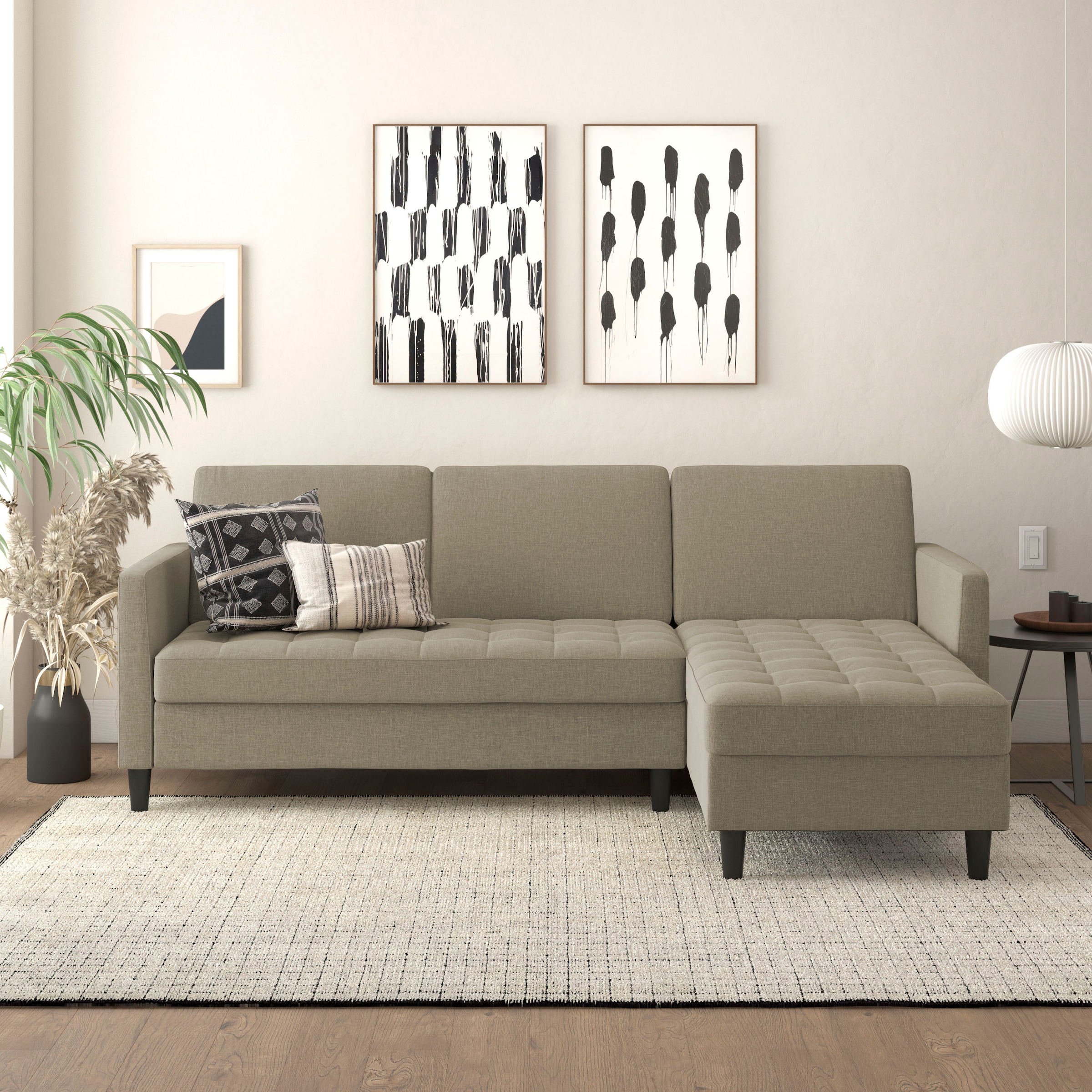 Image of Dorel Home Ecksofa "Presley, L-Form," Ecksofa mit Bett-Funktion und Stauraum, verstellbare Rückenlehne