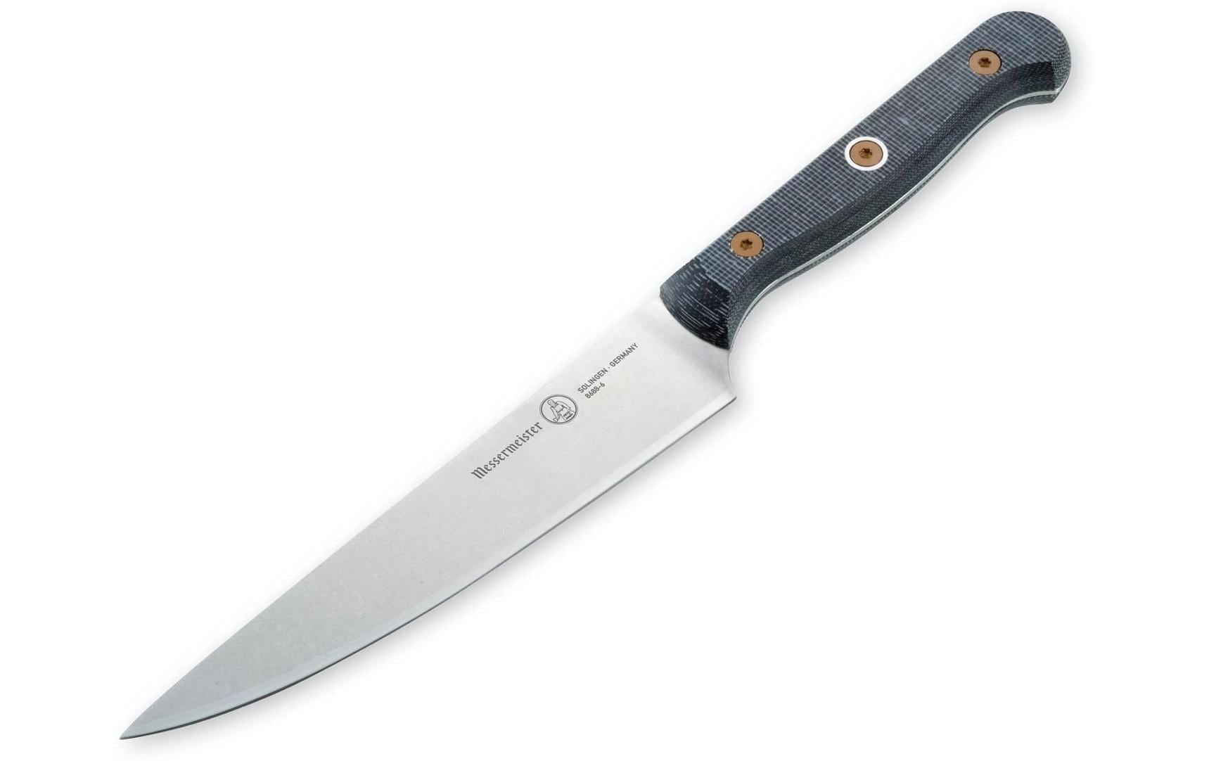 Allzweckmesser »Messermeister Custom 15 cm, Grau/Schwarz«, (1 tlg.)