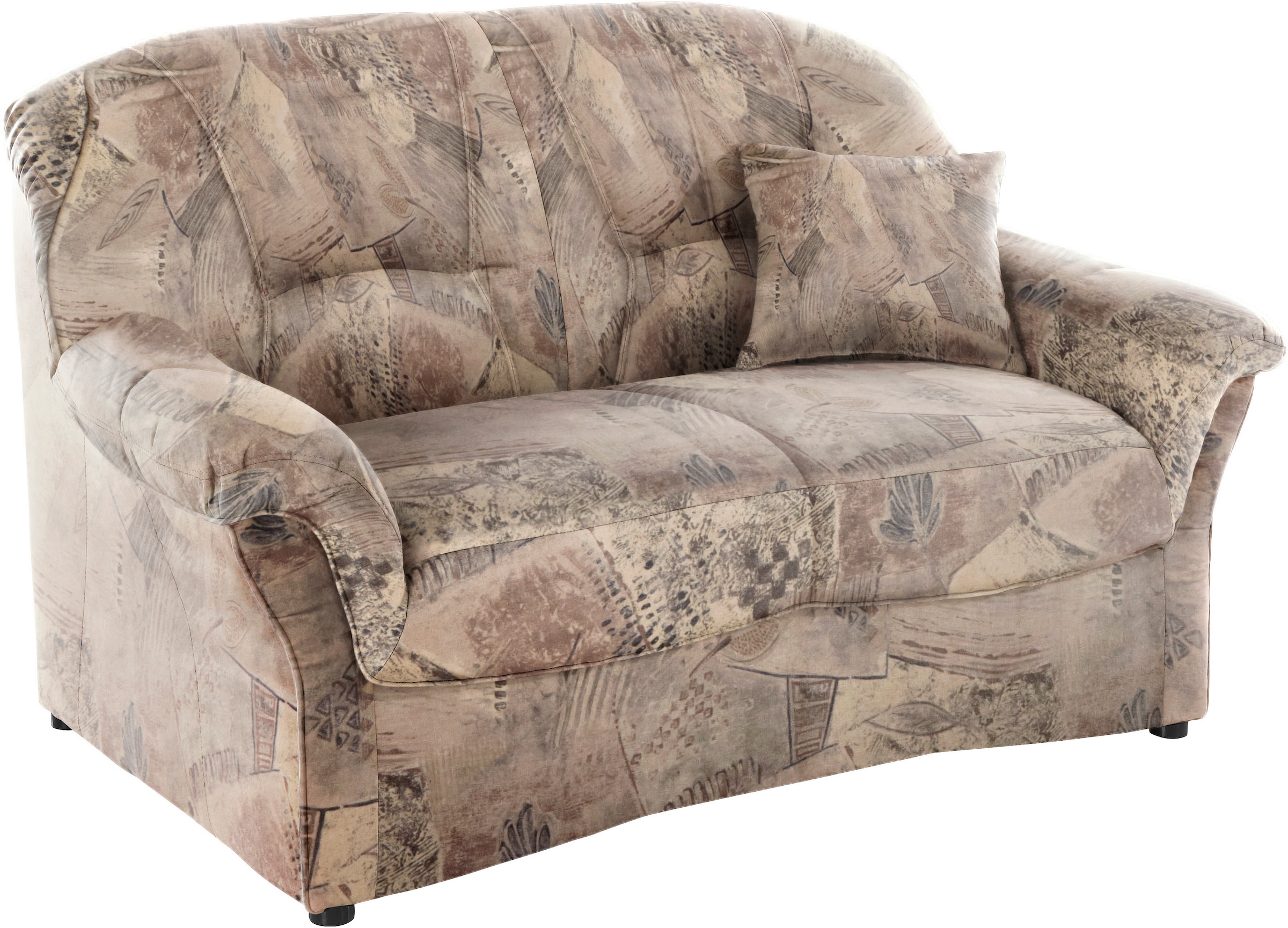 Image of DOMO collection 2-Sitzer "Bahia Couch, B/T: 153/92 cm, belastbar bis 140kg/ Sitz, mit Federkern" Microfaser MELROSE, mocca