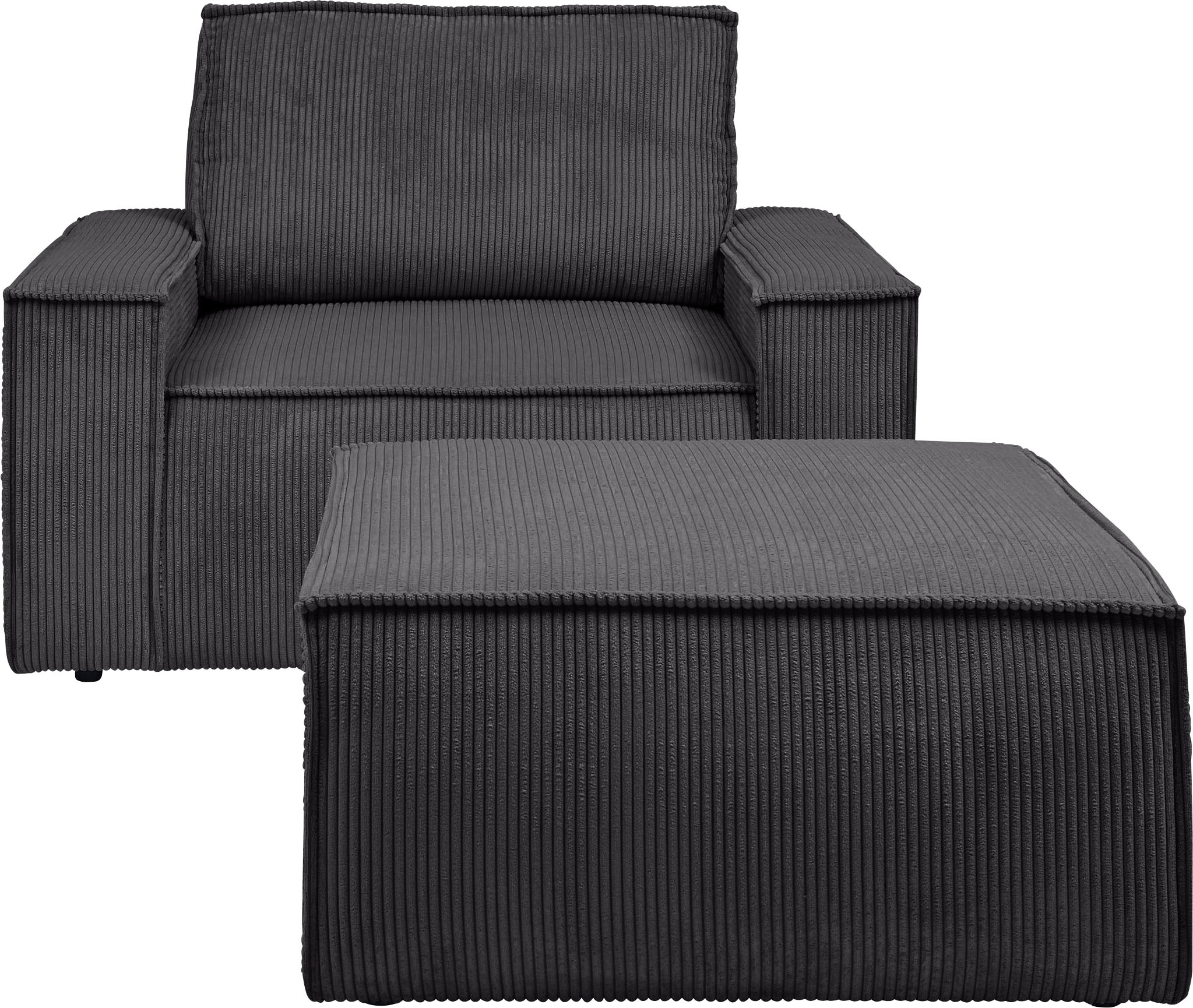 Home affaire Sessel »SHERWOOD« Loveseat und Hocker im Set, passend zur Polster-Serie SHERWOOD