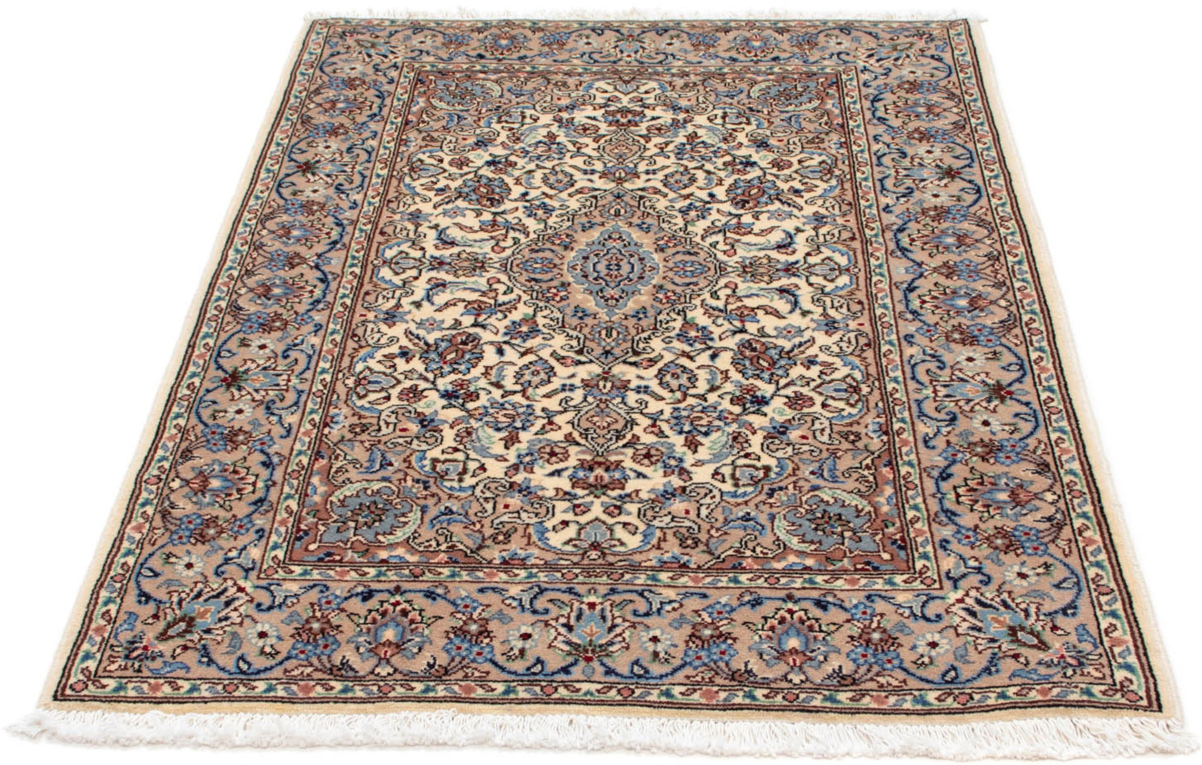 Image of morgenland Orientteppich »Perser - Keshan - 149 x 98 cm - beige«, rechteckig, 10 mm Höhe, Wohnzimmer, Handgeknüpft, Einzelstück mit Zertifikat bei Ackermann Versand Schweiz