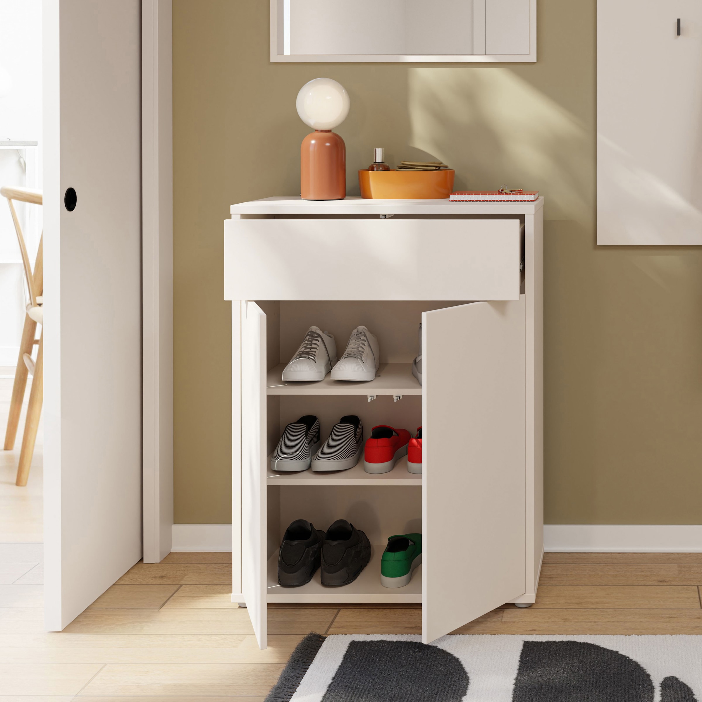 FORTE Schuhschrank »Alice Springs« B/H/T 74,5/99,1/34,9 cm Push to open, 12 Paar Schuhe