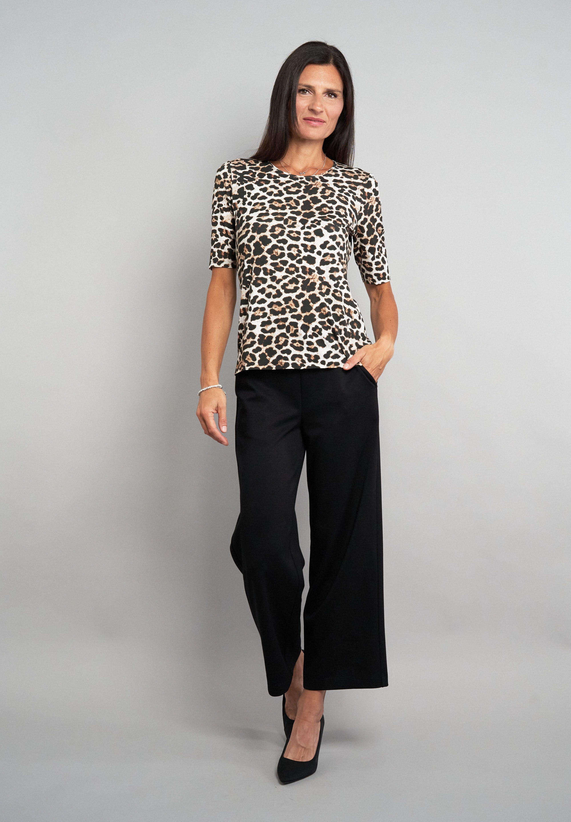 Seidel Moden Shirt à col rond »Exklusiv bei OTTO« mit Animal-Leo-Print, MADE IN GERMANY