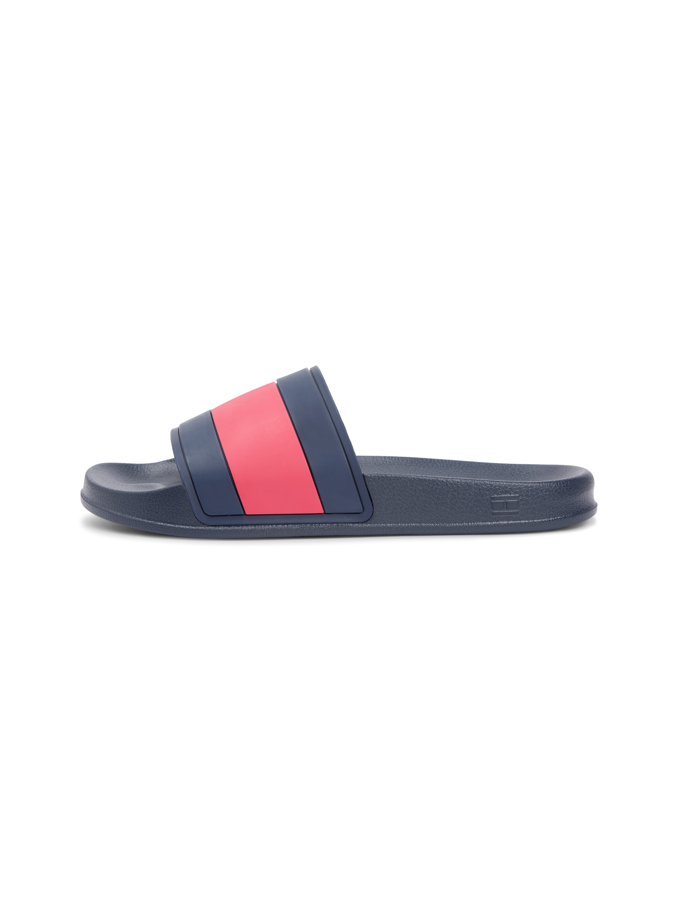 Tommy Hilfiger Pantolette »CORE HILFIGER FLAG POOL SLIDE«  chaussure de plage, flats, chaussure à enfiler dans les couleurs typiques Tommy