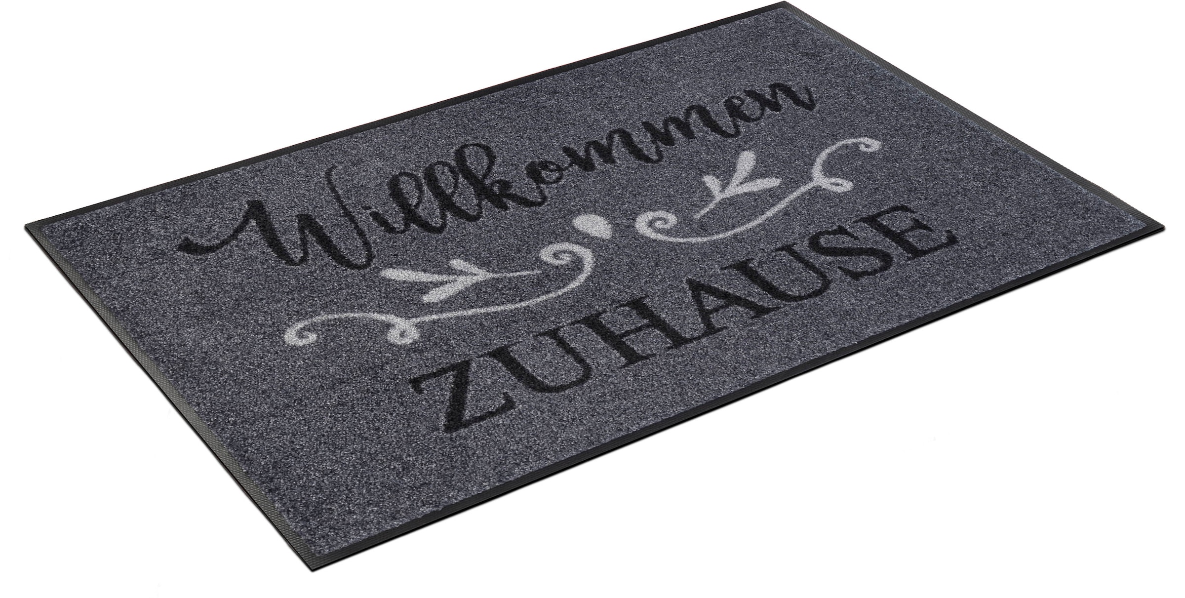 »Willkommen Zuhause«, %SALE! by Outdoor waschbar Fussmatte Spruch, Schmutzfangmatte, rechteckig, mit Kleen-Tex im wash+dry geeignet, und In-