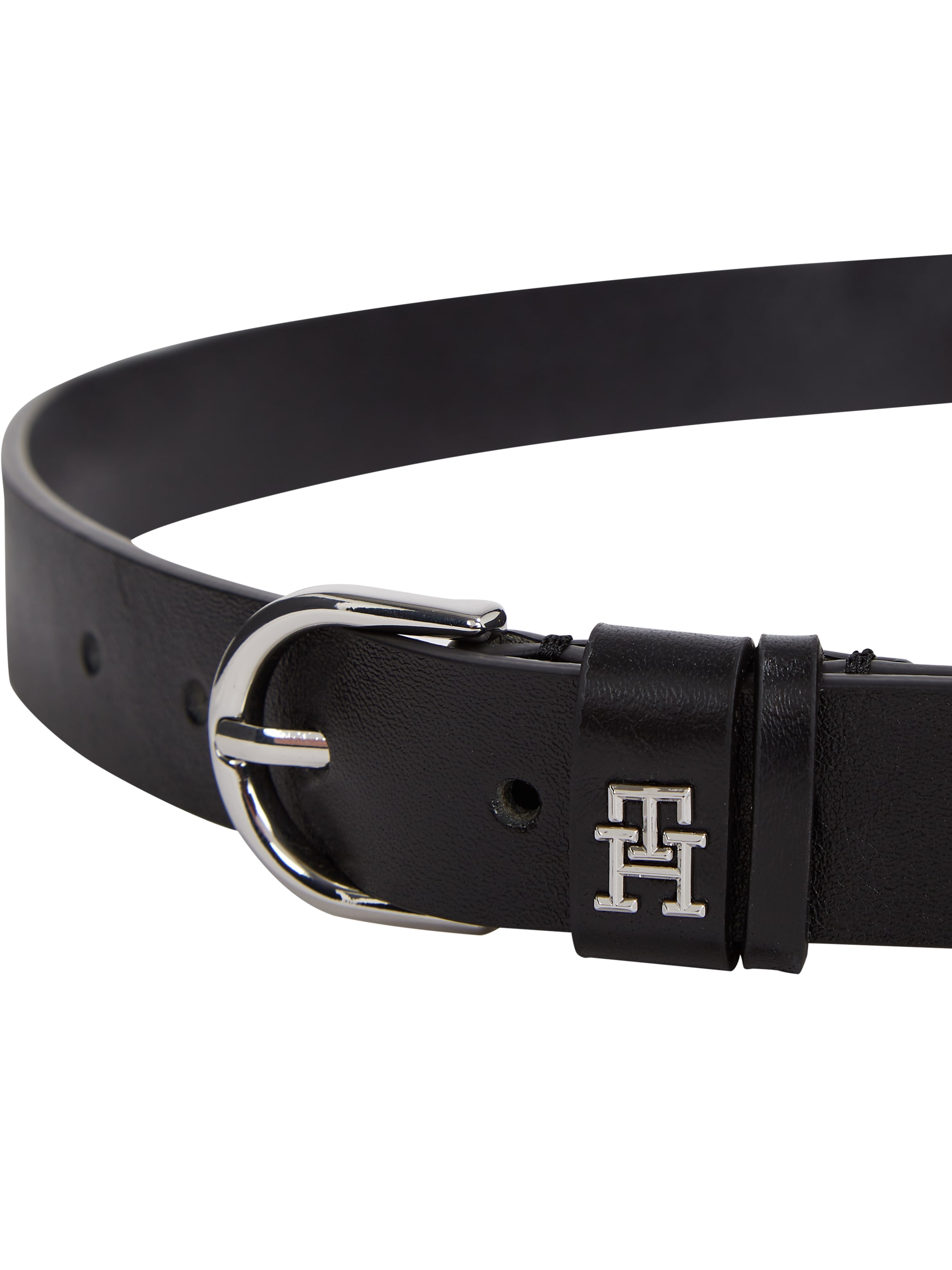 Tommy Hilfiger Ledergürtel »ESSENTIAL EFFORTLESS 2.5 SV«, Einfachdornschliesse, Metallemblem