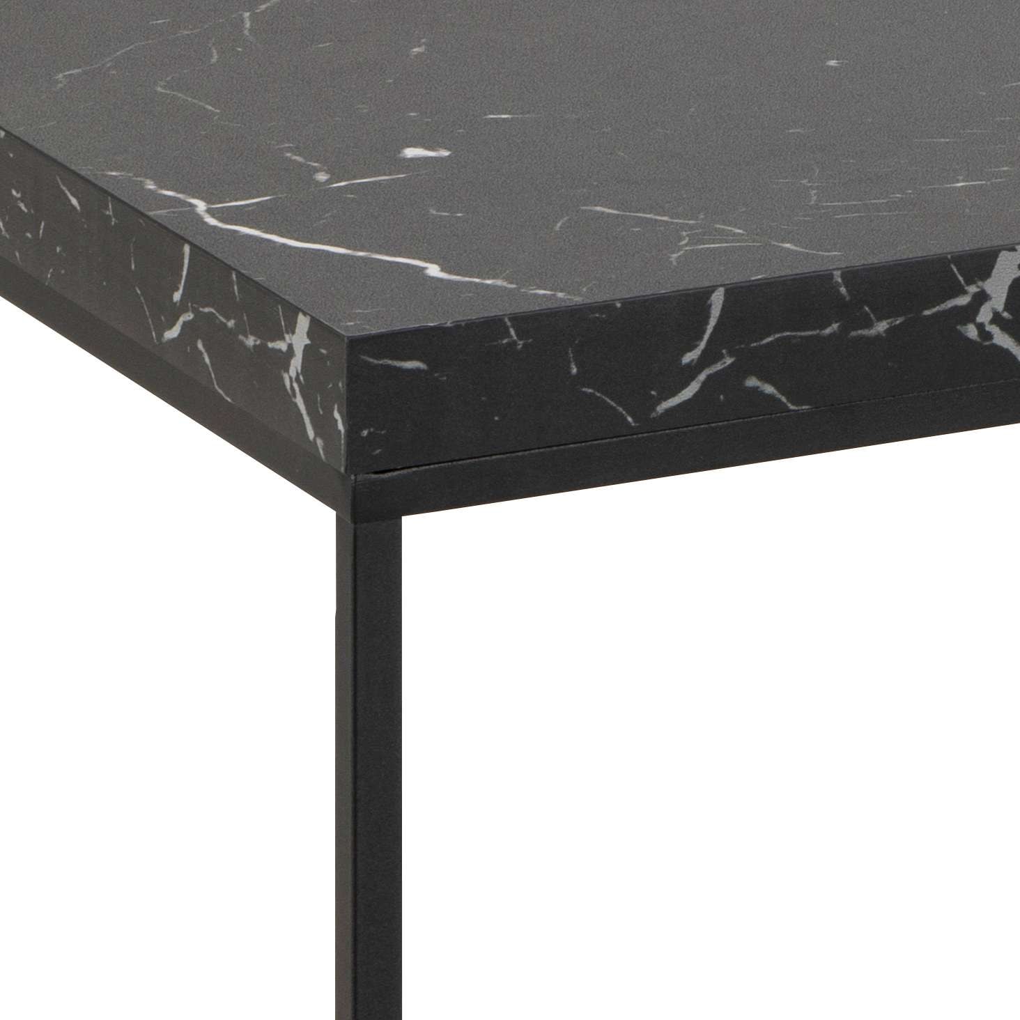 ACTONA GROUP Table basse »Barossa, Wohnzimmertisch, Sofatisch, Steinoptik, rechteckig« style scandinave moderne, structure en acier noir, plusieurs variantes