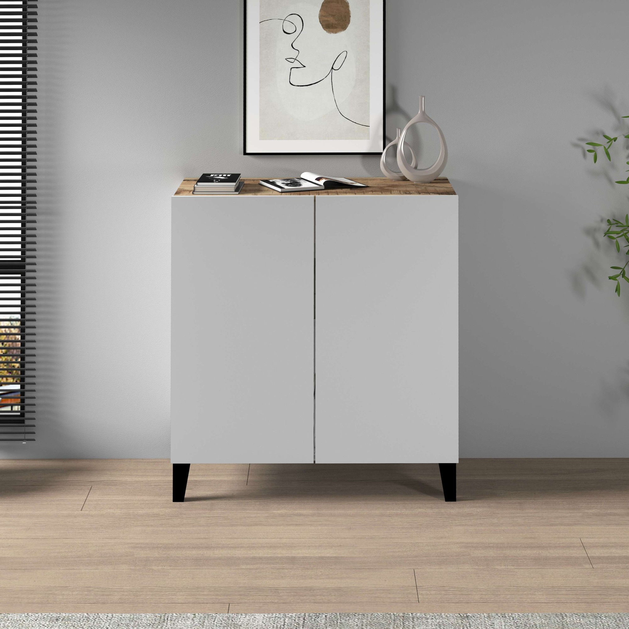 Home affaire Aktenschrank "Sunrise Aktenschrank, Mehrzweckschrank, Büroschrank" mit 2 Türen & 2 Fӓchern, Breite 79,2 cm, Made in Italy