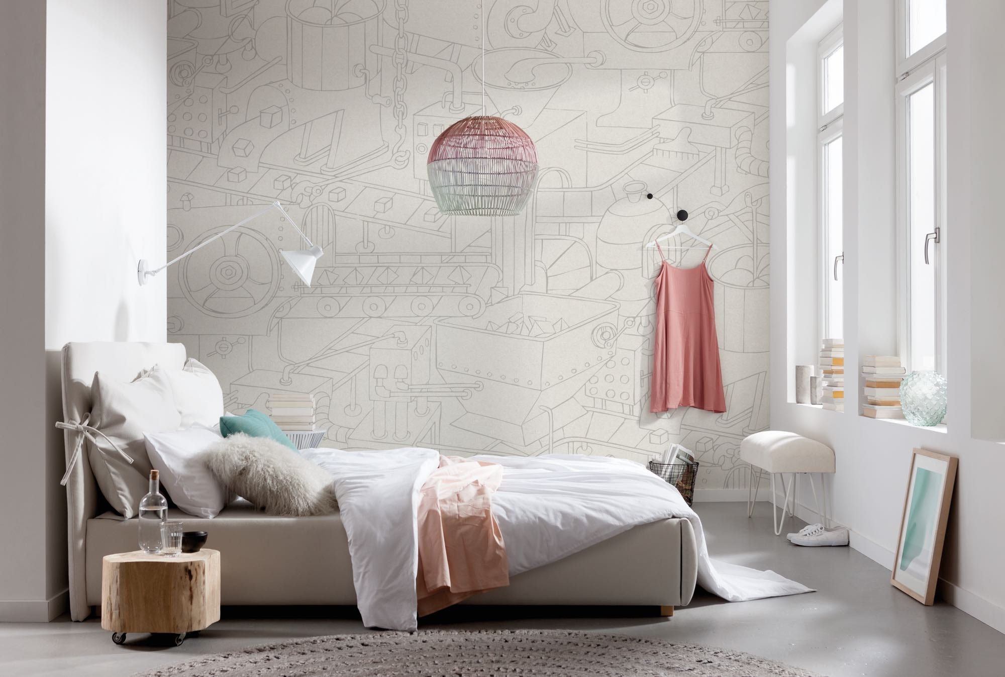 Komar Fototapete »Vlies Fototapete - Doodle Factory - Grösse 200 x 250 cm« Motiv | bedruckt glatt