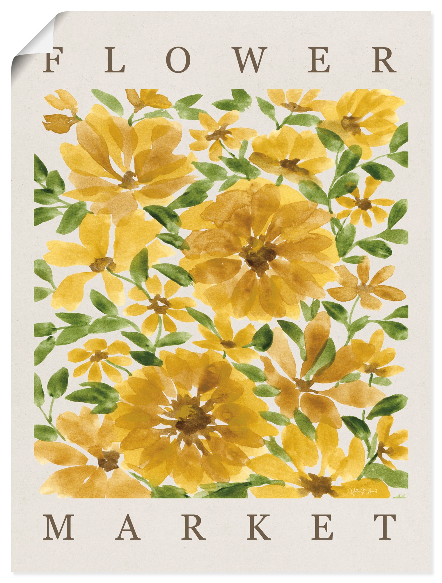Image of Artland Wandbild "Sunflower Blooms" Blumenbilder 1 Stk. tlg. als Alubild, Leinwandbild, Poster, Wandaufkleber in verschied. Grössen