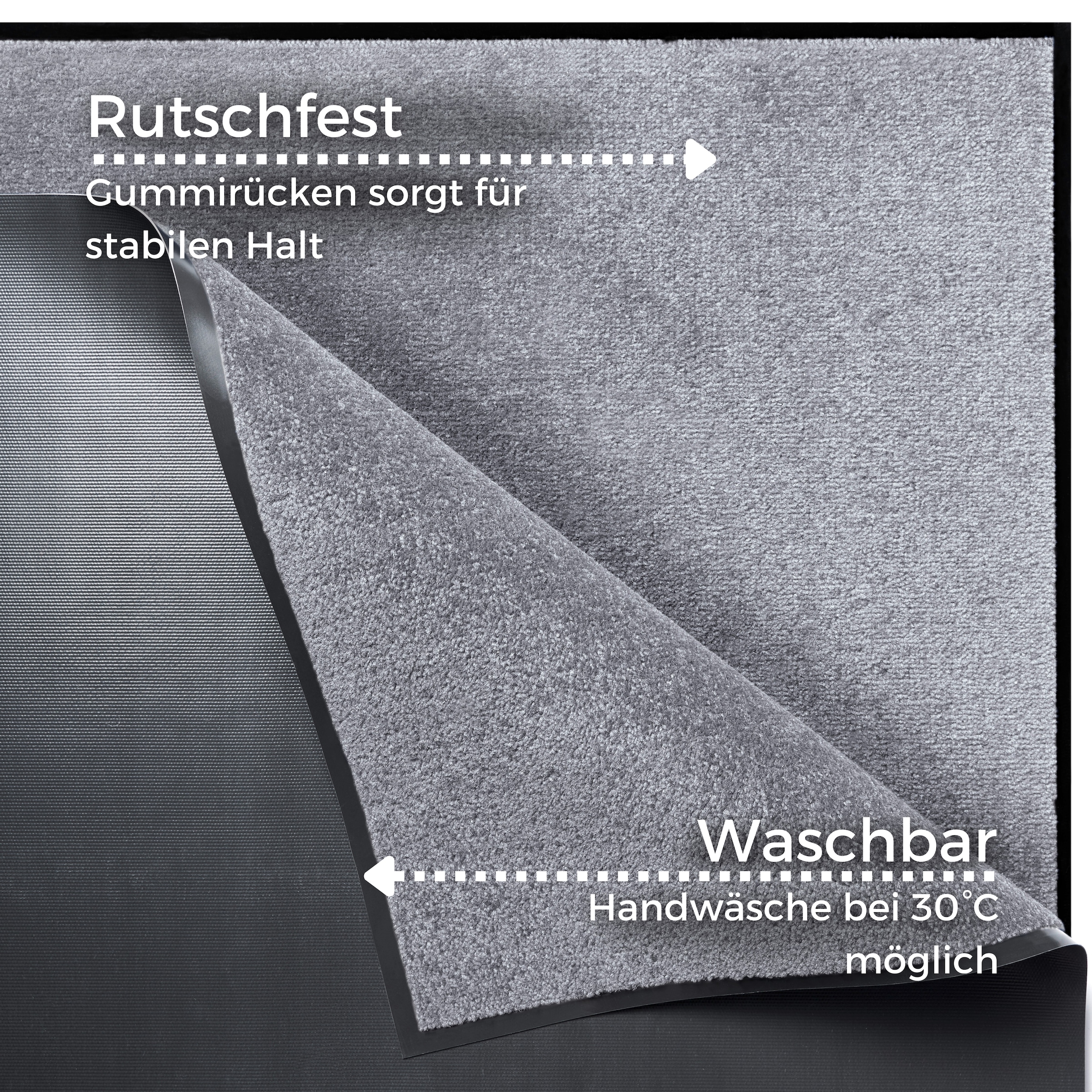 my home Fussmatte »Triton«, rechteckig, 7 mm Höhe, Schmutzfangmatte, Türmatte, In- und Outdoor, Läufer, waschbar