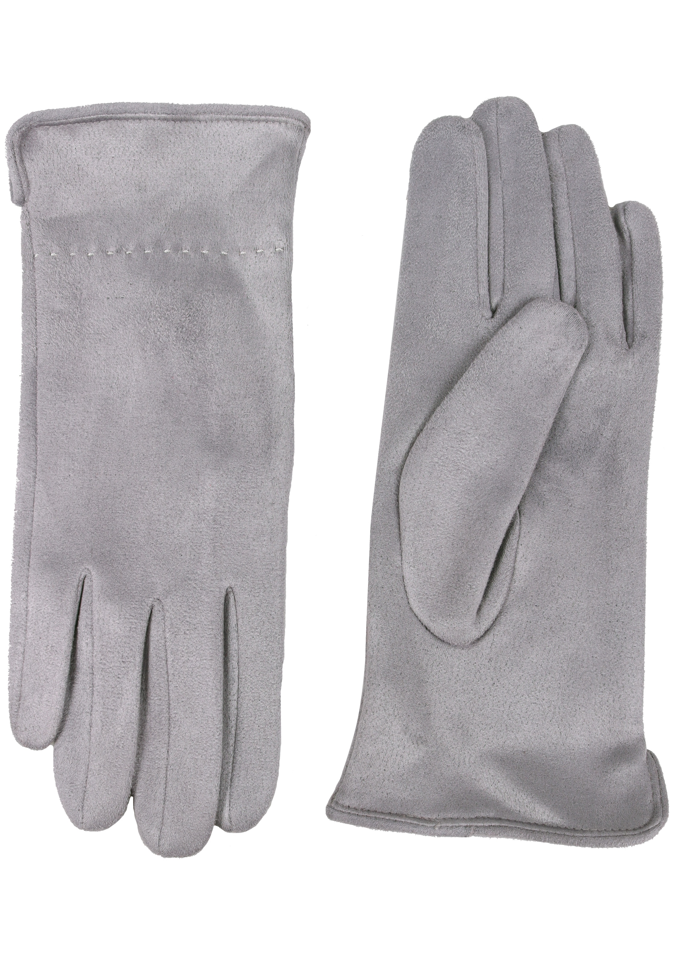 Image of Capelli New York Strickhandschuhe mit Ziernaht, Metall-Logo, Feinripp-Strick, elastisch