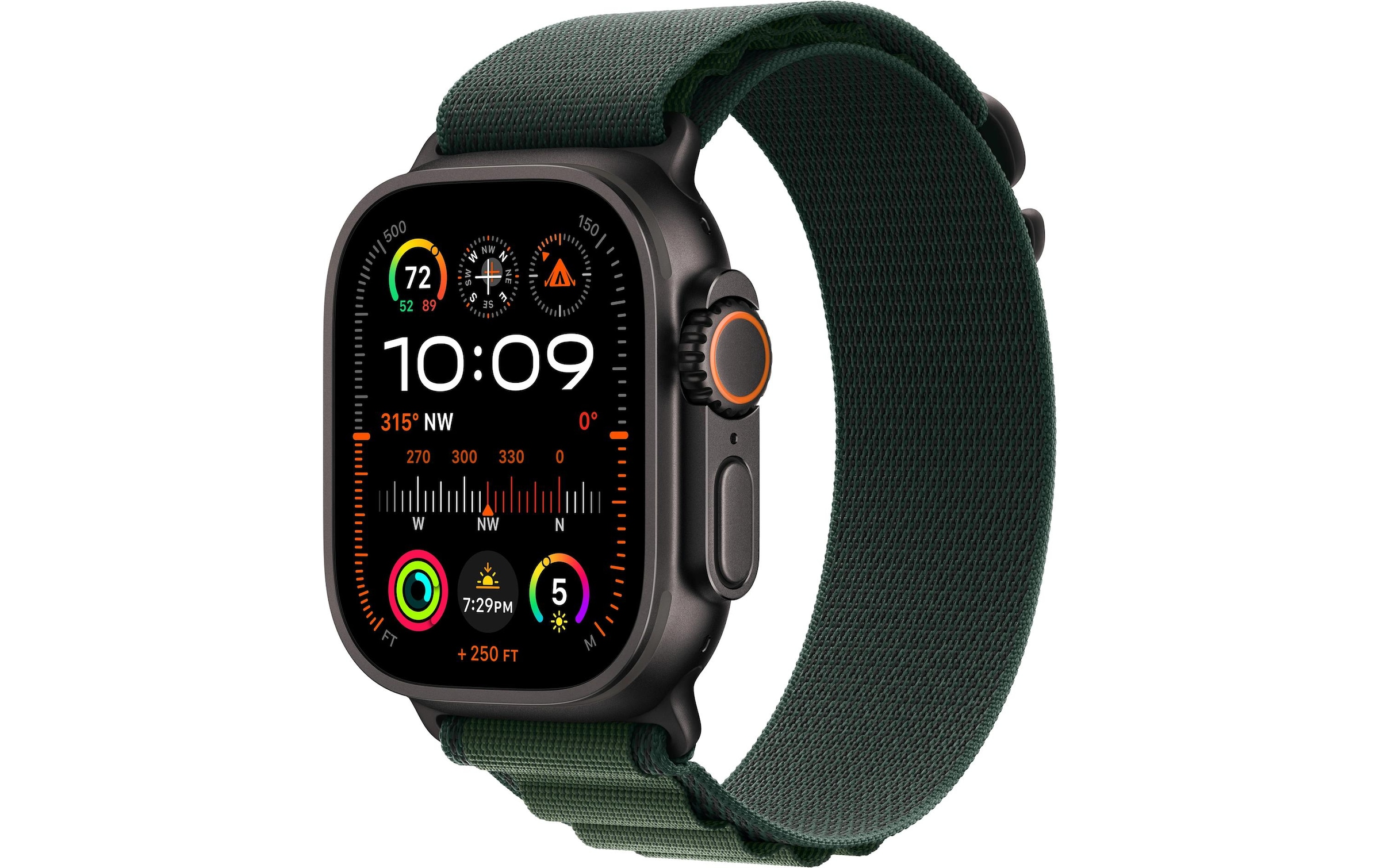 Apple Watch Ultra 2 Titan, 49 mm, GPS + Cellular, Alpine Loop L, Schwarz