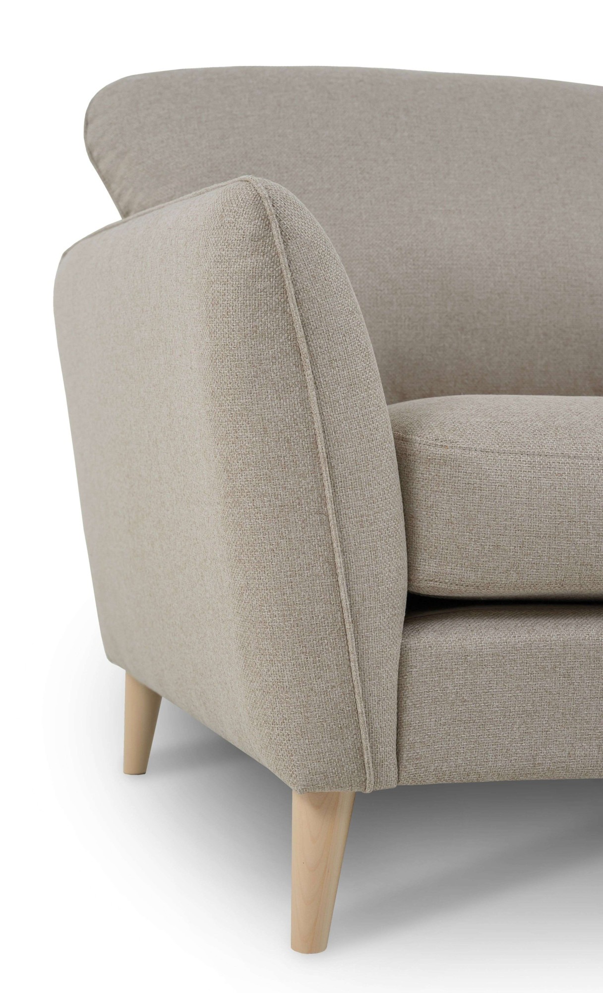 Home affaire 3-Sitzer »MARSEILLE 3er Sofa 206 cm, Cord, Flachgewebe, Struktur, Webstoff«, Massivholzbeine Eiche, Landhausstil, Wellenunterfederung