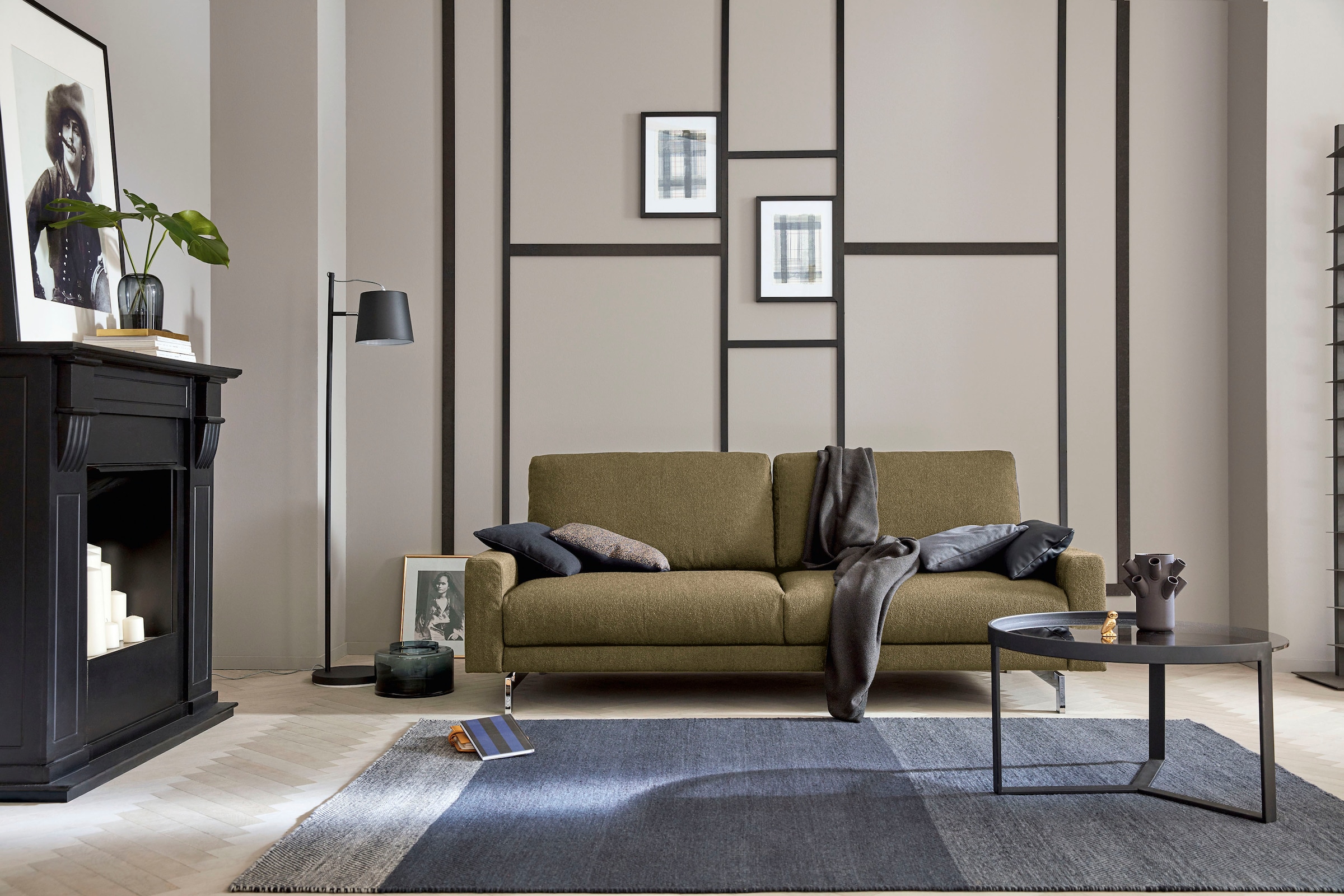 Image of Creation BY ROLF BENZ 2-Sitzer "CR.450, Designsofa, Loungesofa, bequem und elegant" Armlehne niedrig, Fuss chromfarben glänzend, Breite 164 cm