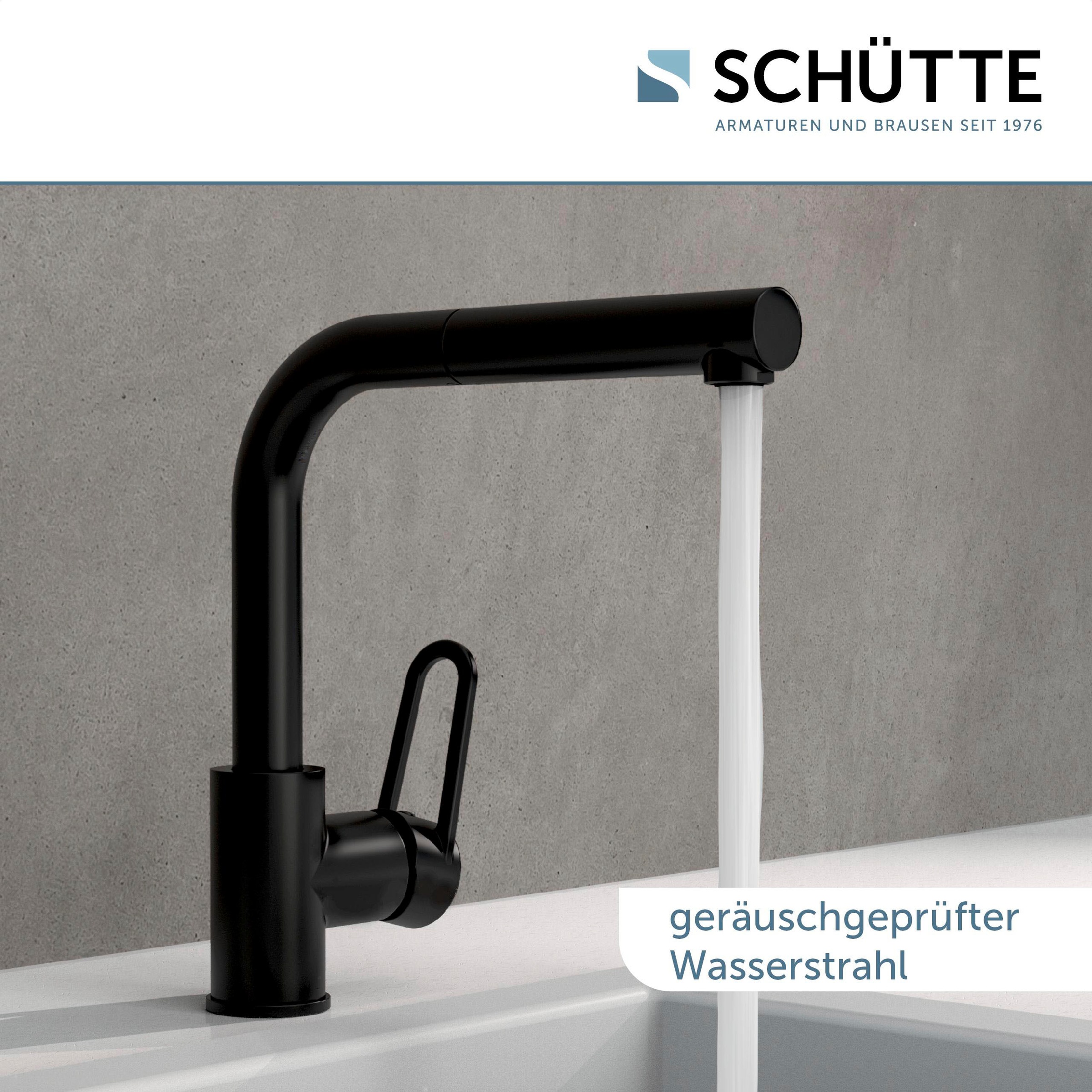 Schütte Spültischarmatur »Design«, mit Geschirrbrause, ausziehbar, schwenkbar, Hochdruck