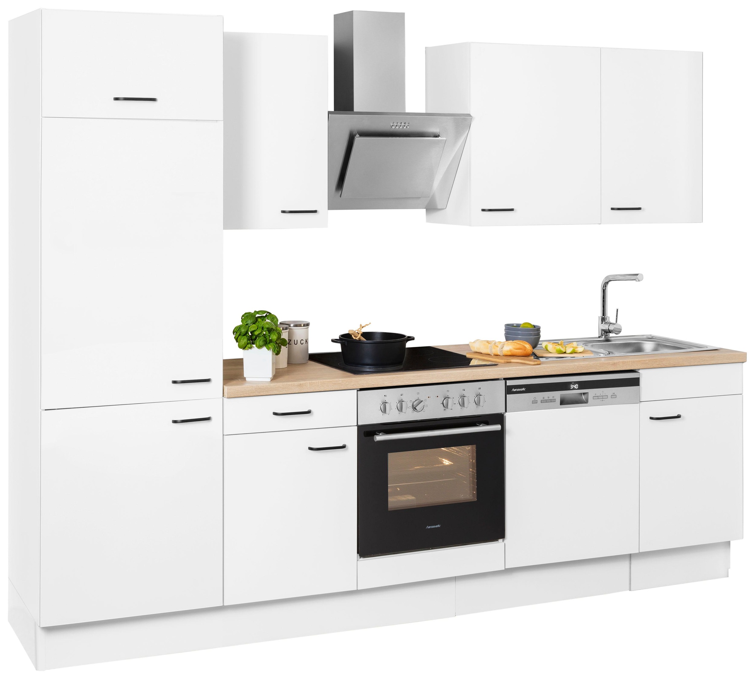 OPTIFIT Küchenzeile "Elga" Premium-Küche mit Soft-Close-Funktion, Vollauszug, Breite 280 cm