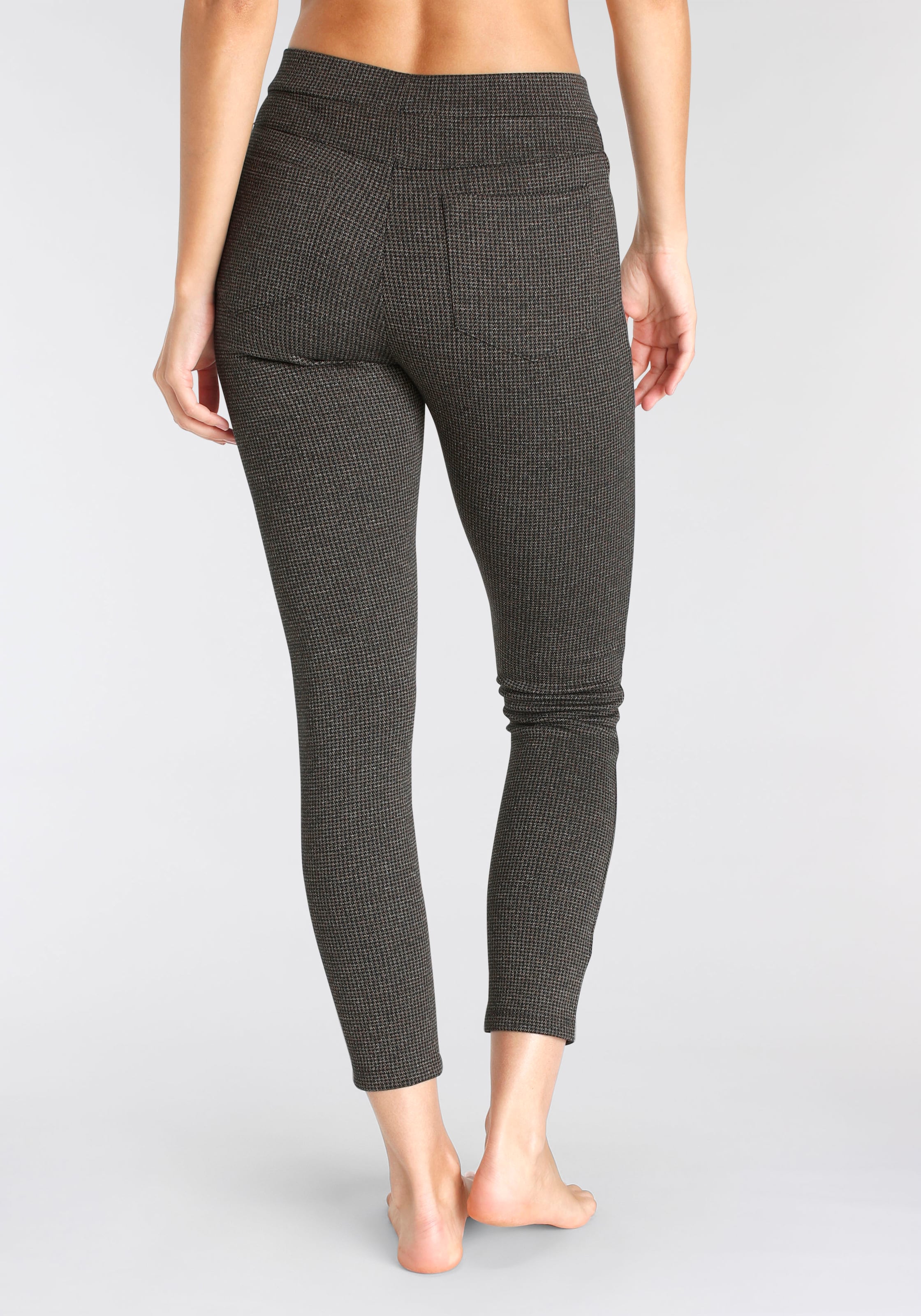 LASCANA Leggings, mit Ajour Karomuster