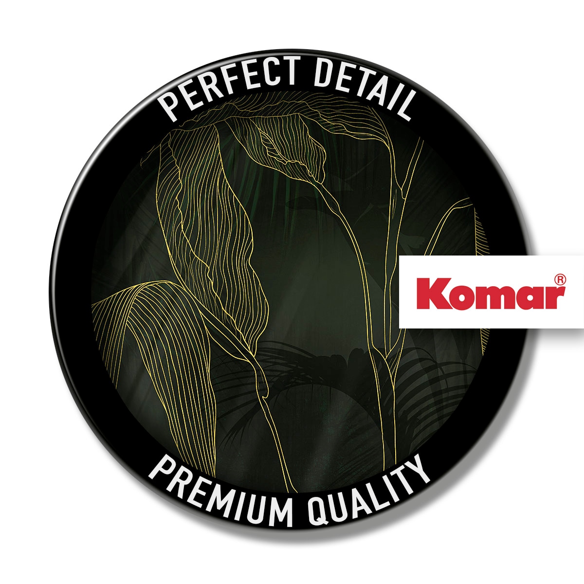 Komar Fototapete »Digitaldruck Vlies - Darkest Green - Grösse 400 x 250 cm«, bedruckt-floral-geblümt-gemustert-tropisch, Wohnzimmer, Schlafzimmer