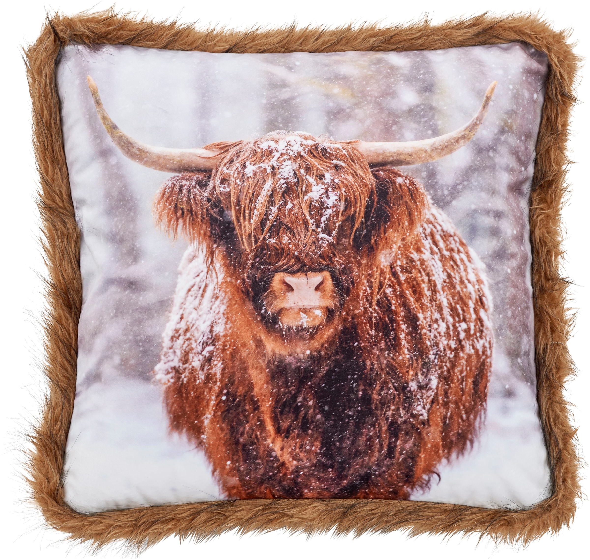 Image of done. Dekokissen "Highland" Bedrucktes Kissen in feinem Samtstoff