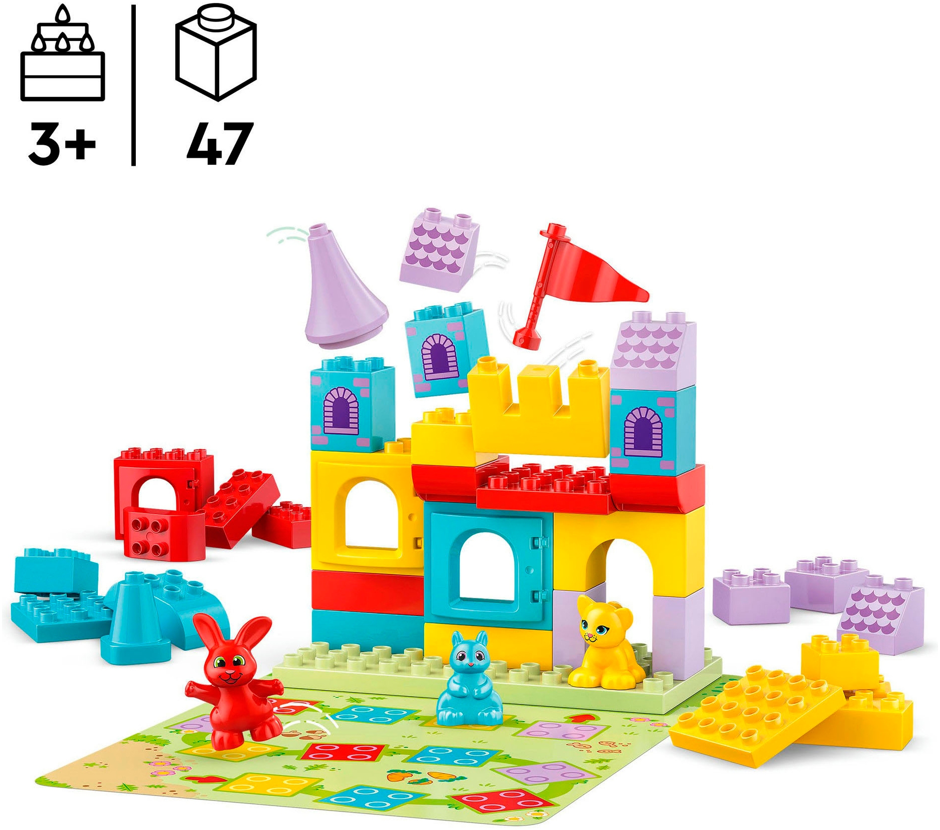LEGO® Konstruktionsspielsteine »Hopsys Burgspiel (10450), LEGO DUPLO Town« Made in Europe