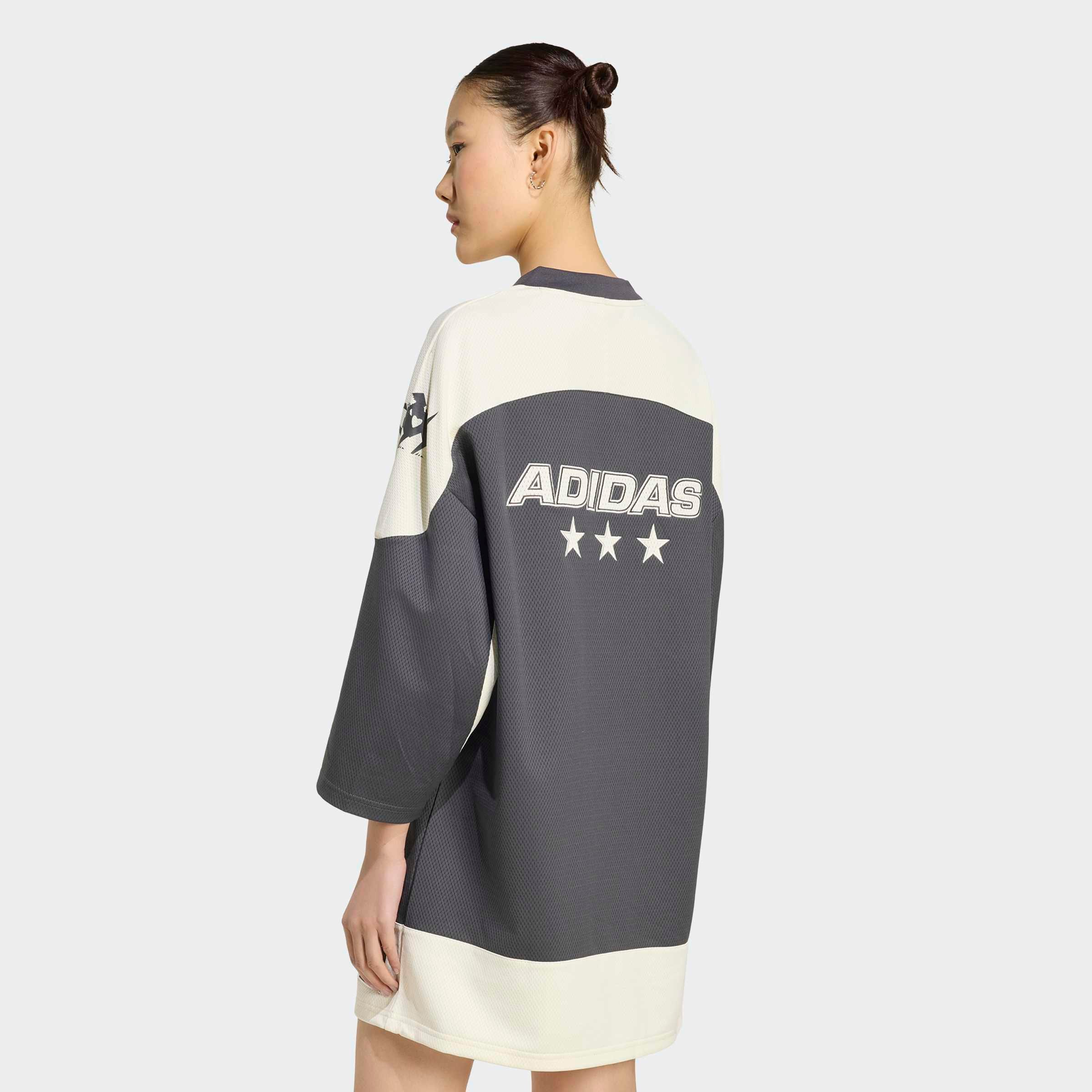 adidas Originals Langarmshirt »ORIGINALS HOCKEY JERSEY DRESS« mit V-Ausschnitt, sportlicher Stil, für Sportmode und Streetwear