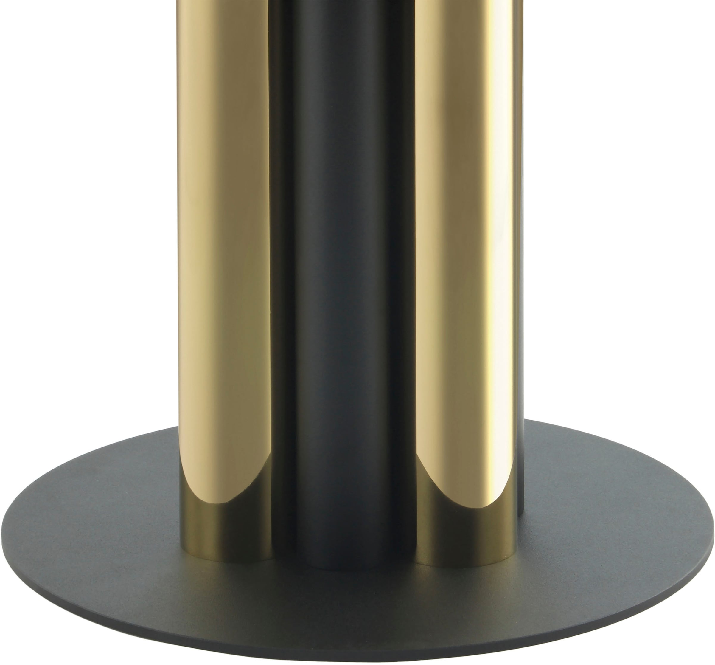 Kayoom Beistelltisch »Ontario 225, Runde Glasplatte aus Sicherheitsglas, 100% Edelstahl«, (1 St.), Modernes Design, zweifarbiges Säulengestell, Eyecatcher Element