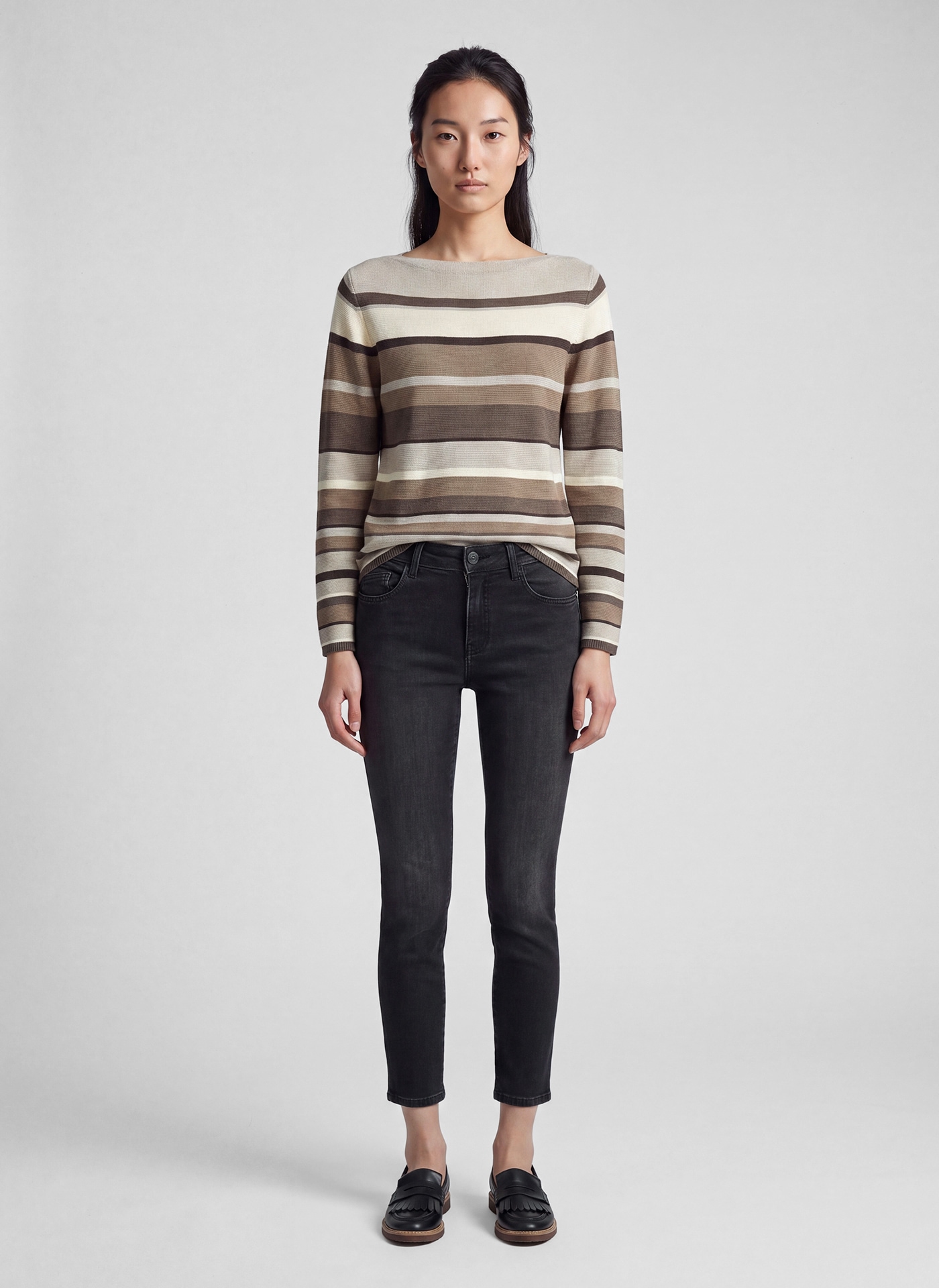 Rabe Strickpullover im Streifen-Look