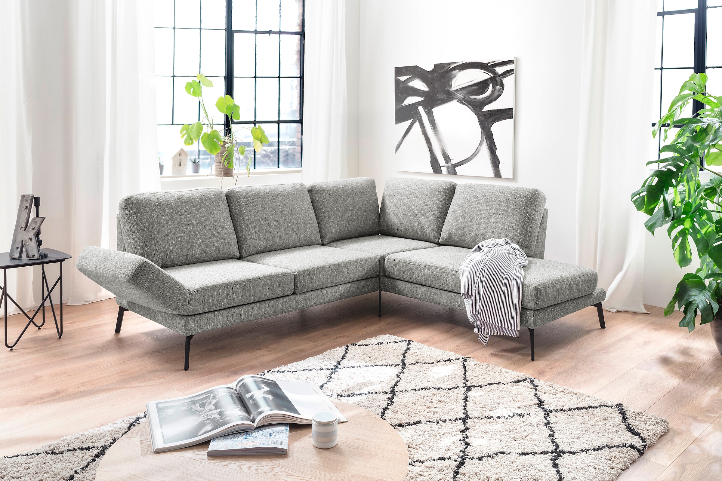 Image of 3C Candy Ecksofa "Kairo Multifunktion-Sofa, bequem und viele Komfortfunktionen, L-Form" inklusive Drehsitz-, Armlehnen- und Rückenverstellung