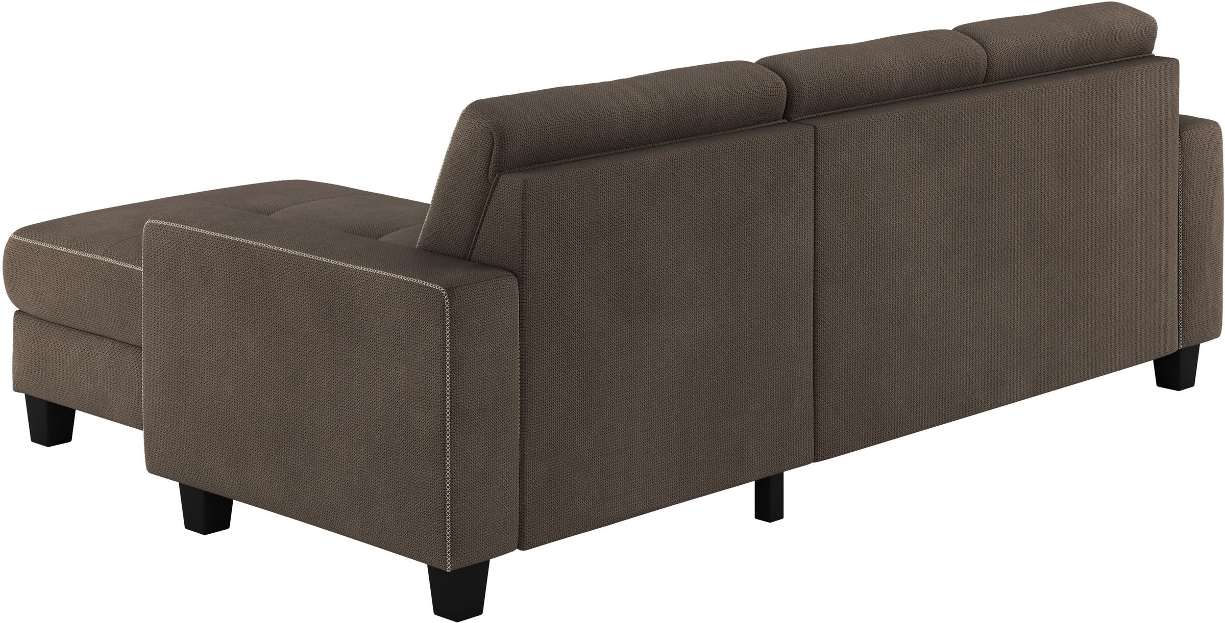 Places of Style Ecksofa »Varese L-Form«, wahlweise mit Bettfunktion und Bettkasten