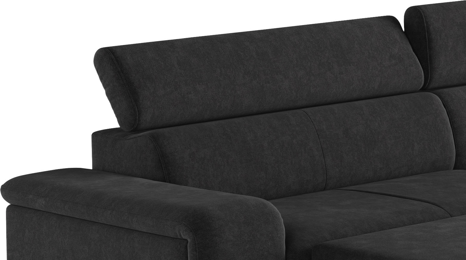 COTTA Canapé d'angle »Emma L-Form« mit Kopfteilverstellung, wahlweise mit Bettfunktion & Bettkasten