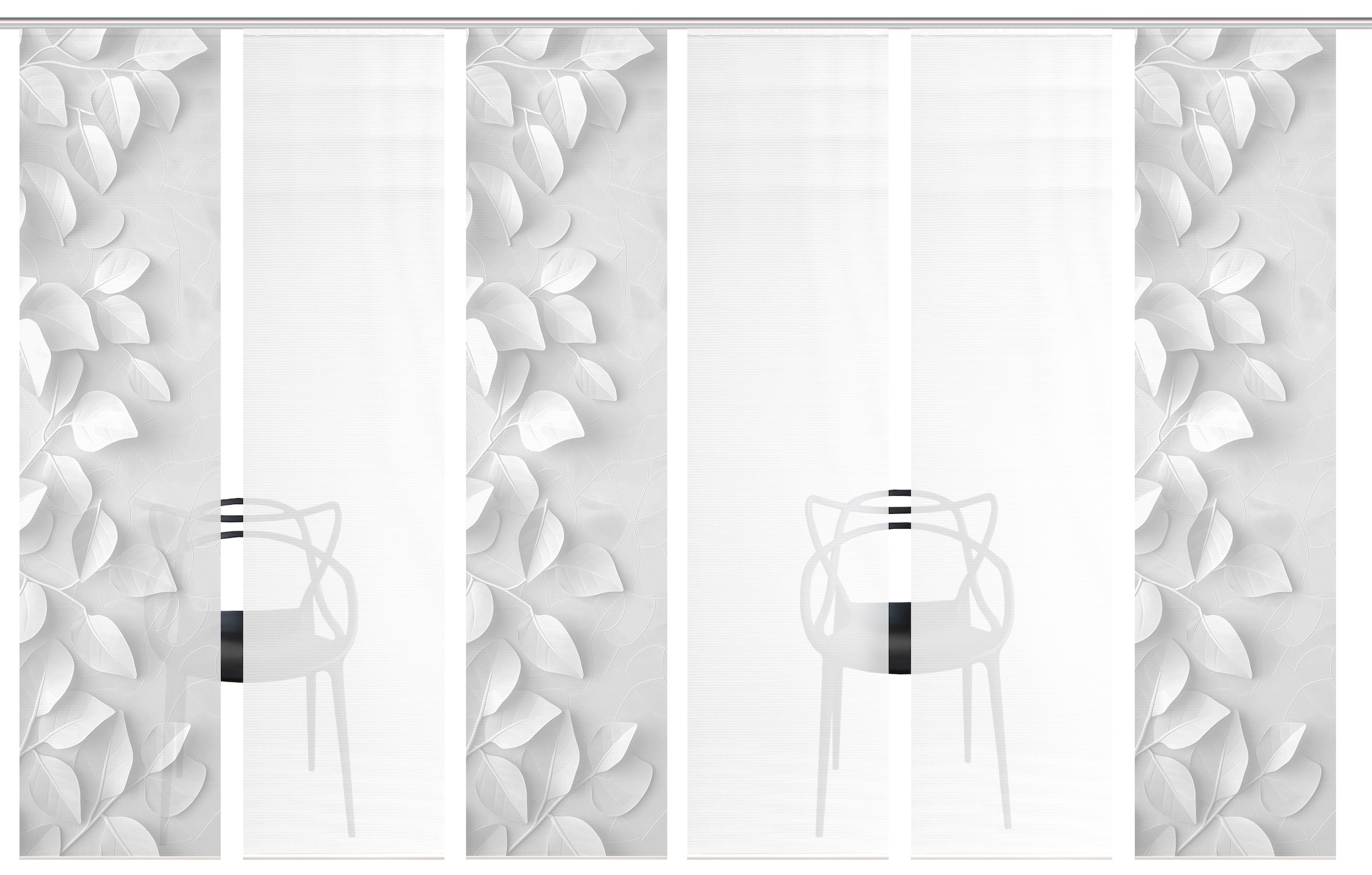Vision S Rideau coulissant »RIXA« Support de panneau 6 cuis tlg. rideau coulissant, aspect bambou, impression numérique, ENSEMBLE