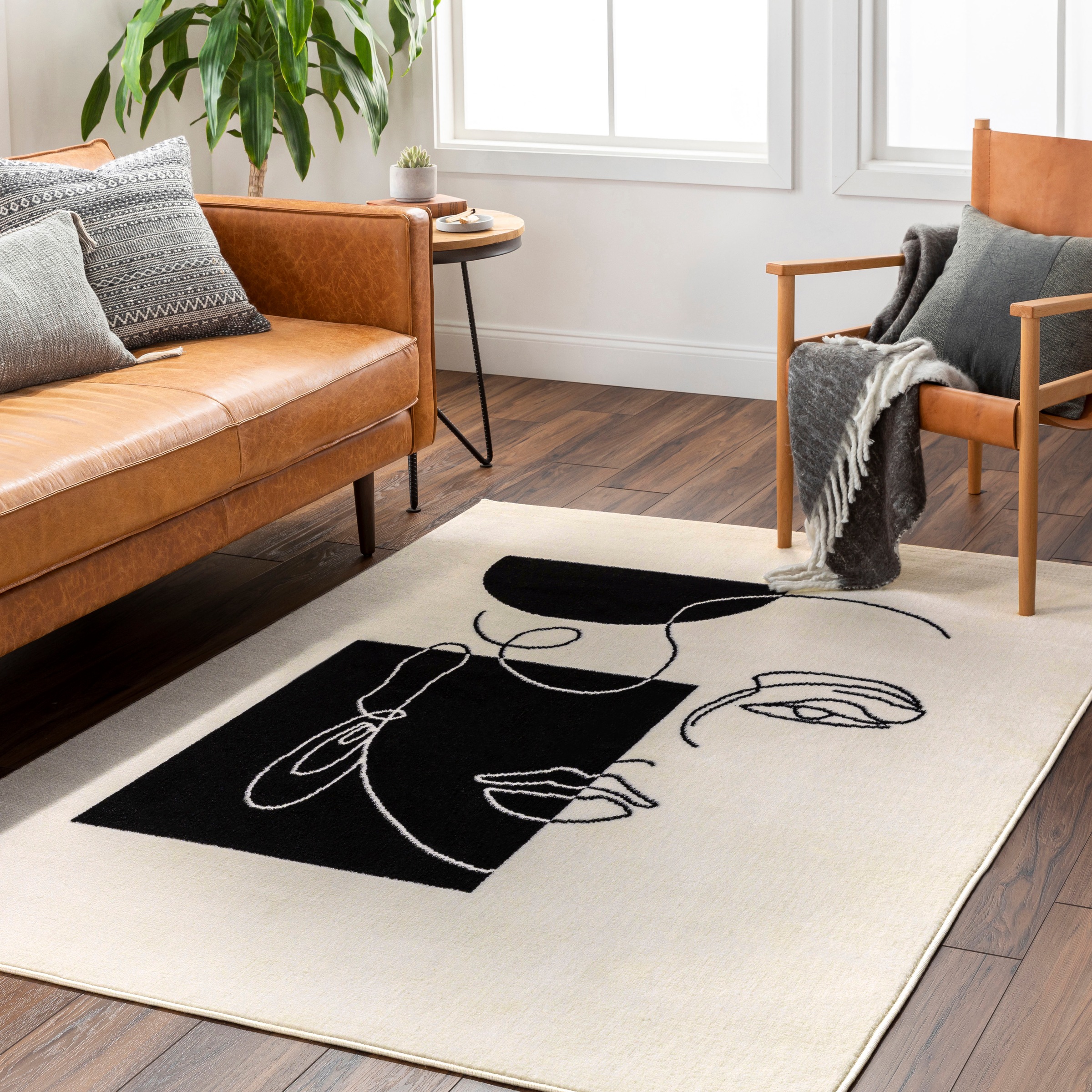 Image of Livabliss Teppich "COBO" rechteckig 11 mm Höhe Skandi Design, Modern Boho Kurzflor Wohnzimmerteppich, Schlafzimmer