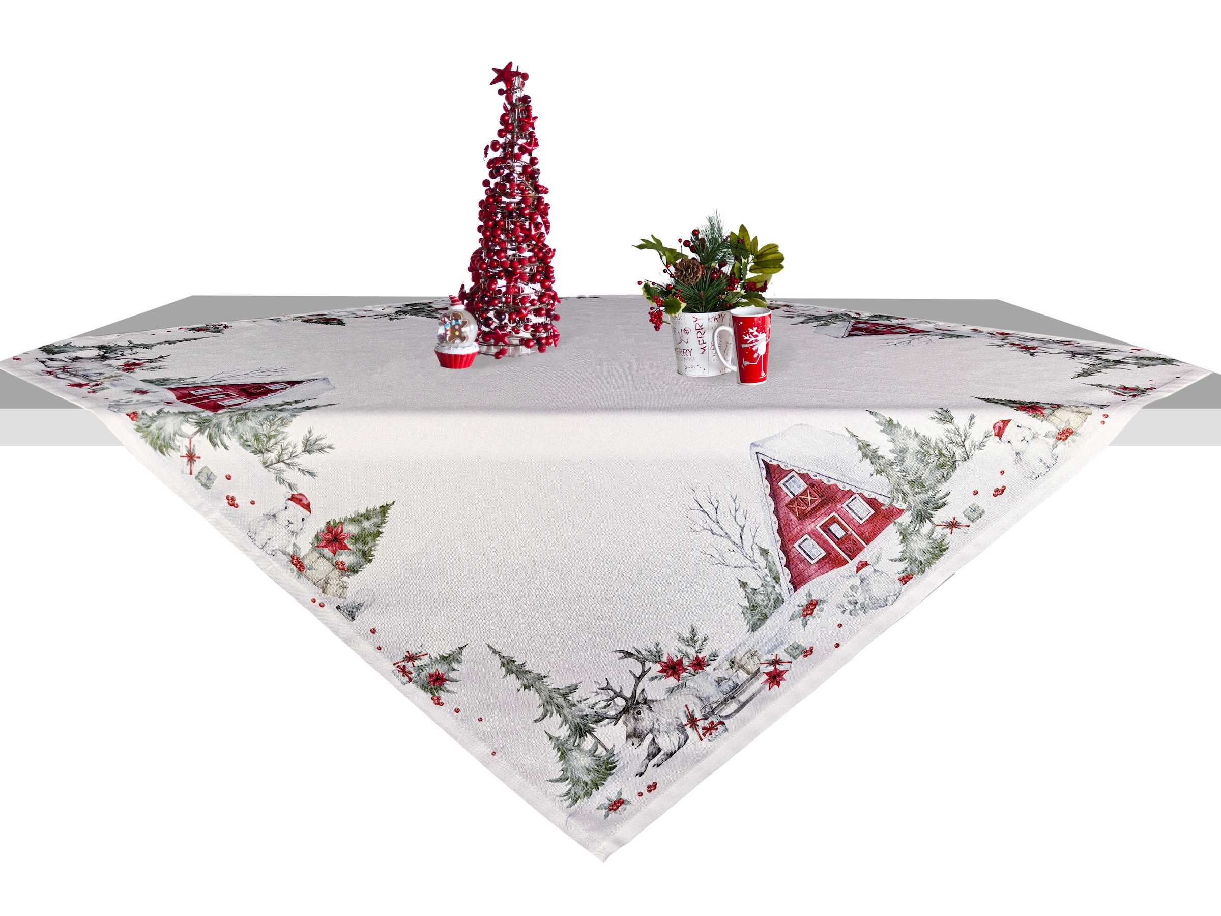 my home Tischdecke »Lealux« Deko, Esszimmer, Wohnzimmer, bedruckt, festlich, weihnachtlich