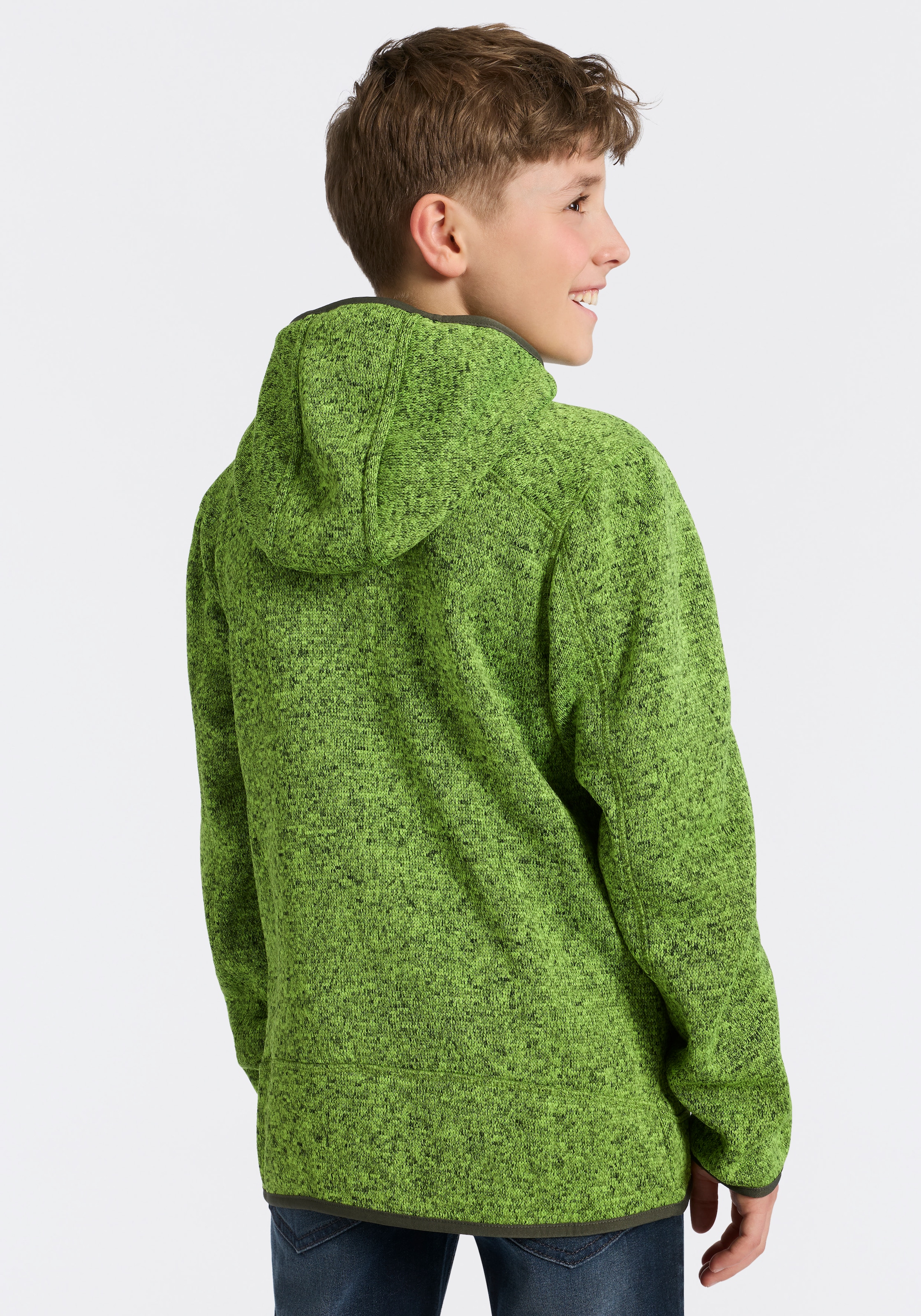 CMP Veste en laine polaire »KID JACKET FIXED HOOD« avec capuche déperlant, coupe-vent, avec capuche, isolant thermique