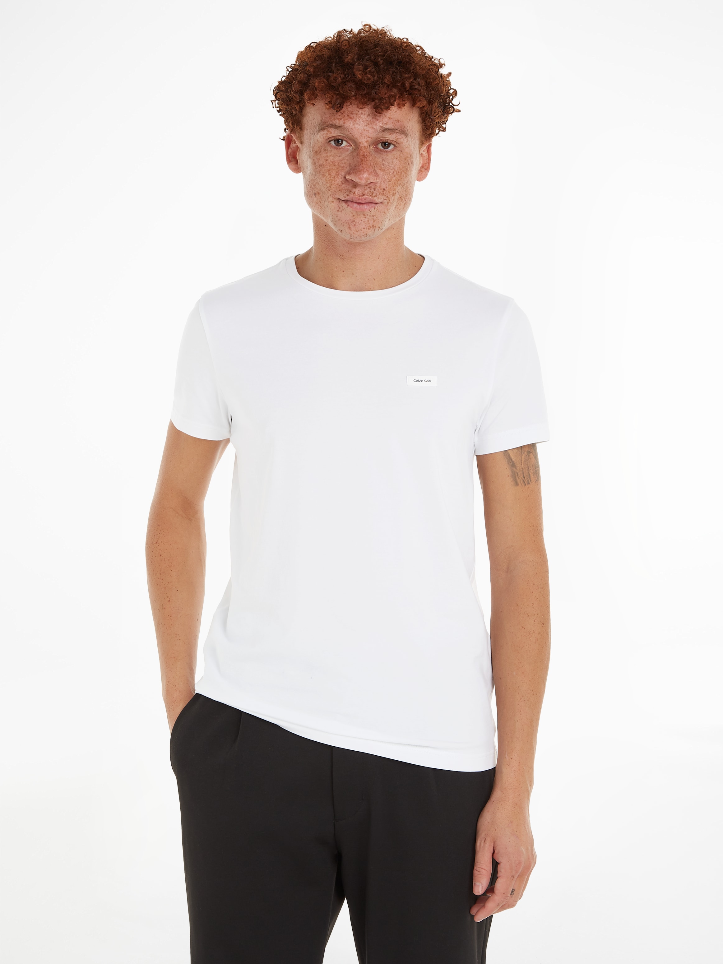 Calvin Klein T-Shirt »STRETCH SLIM FIT T-SHIRT«, mit Rundhalsausschnitt