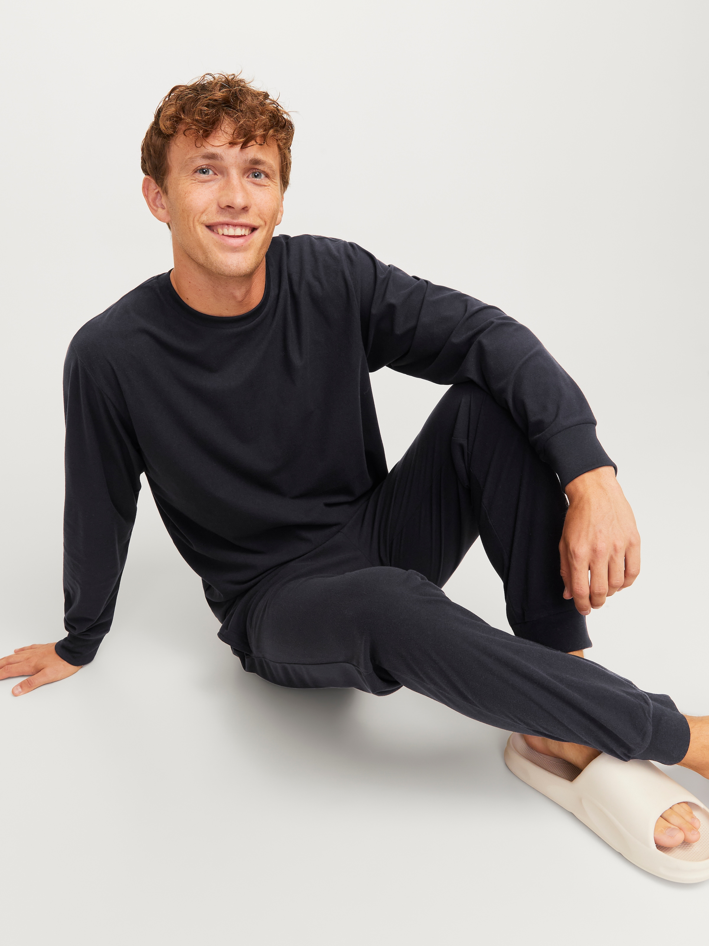 Jack & Jones Langarmshirt »JACSOLID LOUNGE SET W NOOS«, (Set, 2 tlg.)