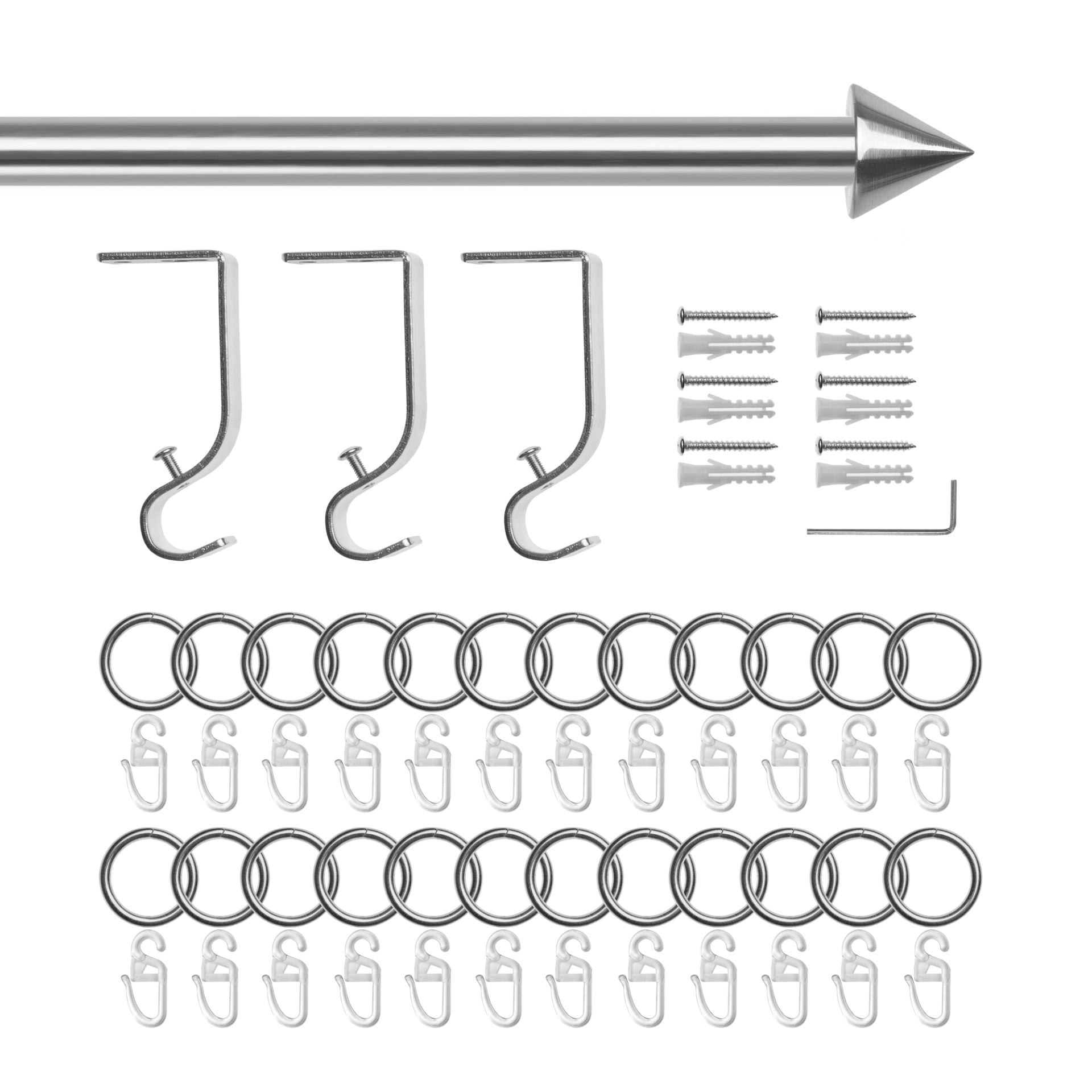 LICHTBLICK ORIGINAL Gardinenstange »Gardinenstange Kegel, 16 mm, ausziehbar« 1 läufig-läufig