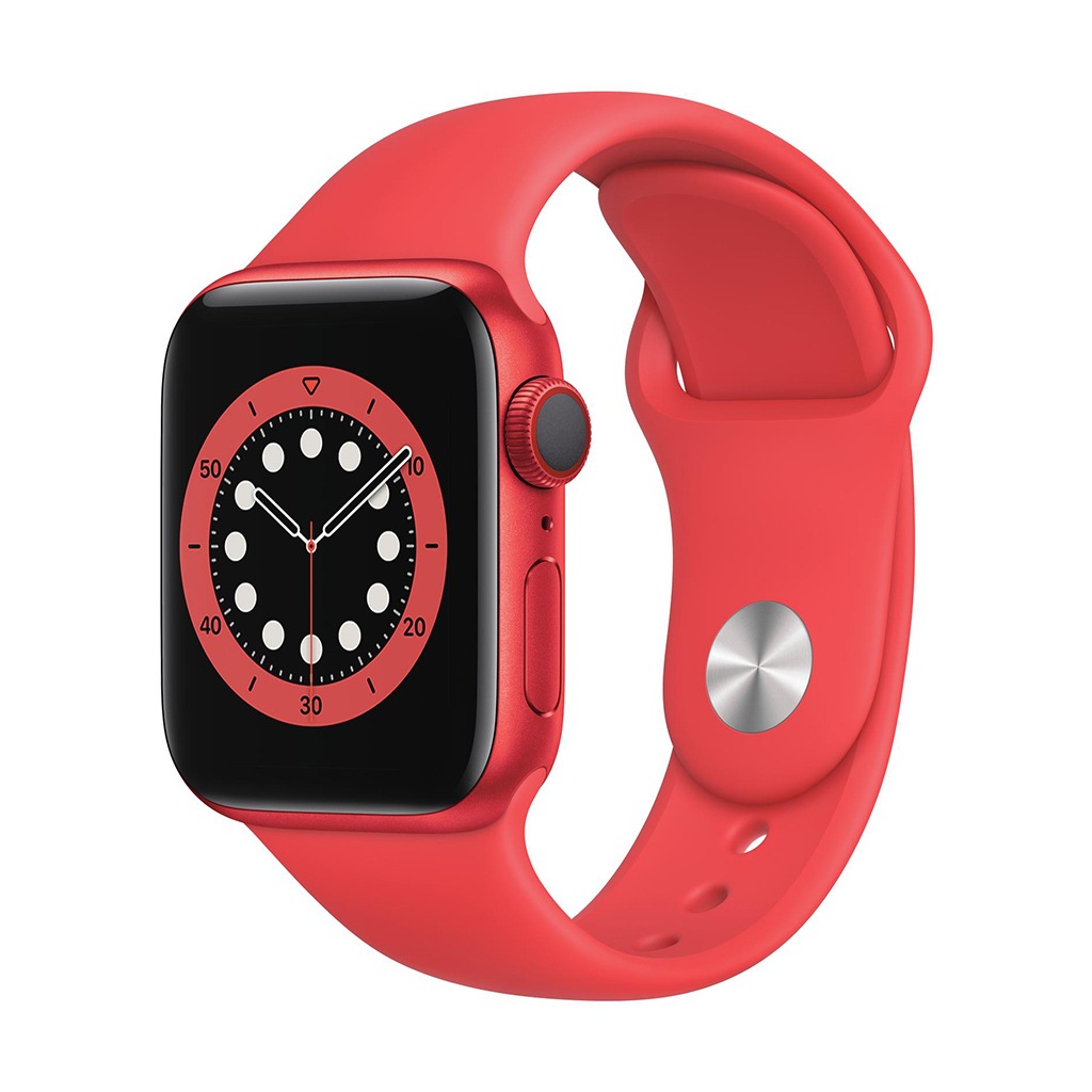 Image of Apple Smartwatch »Serie 6, GPS Cellular, 40 mm Aluminium-Gehäuse mit Sportarmband«, (Watch OS M06R3FD/A) bei Ackermann Versand Schweiz