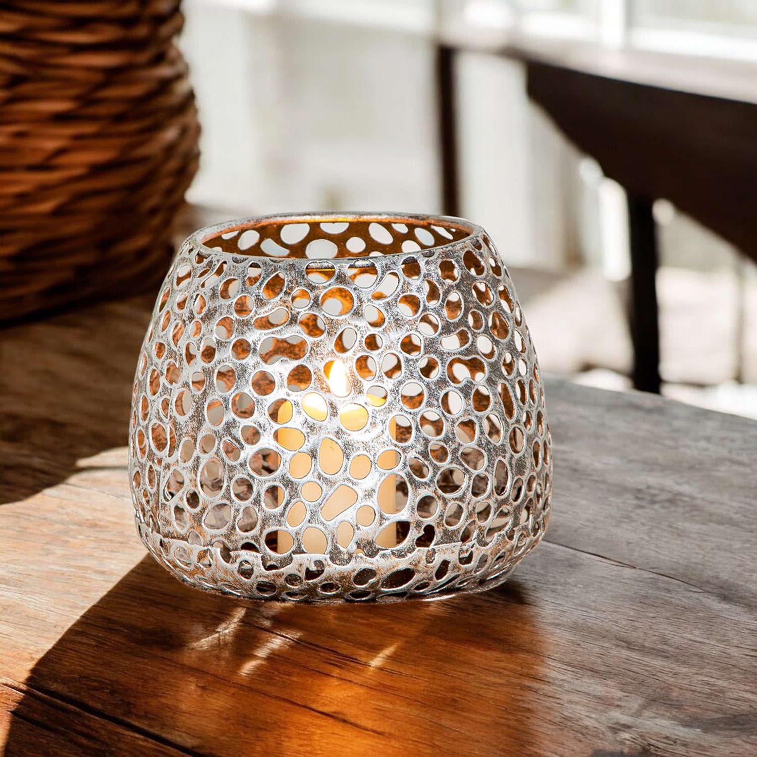 Casablanca by Gilde Photophore »Windlicht  Chico antik-silber«