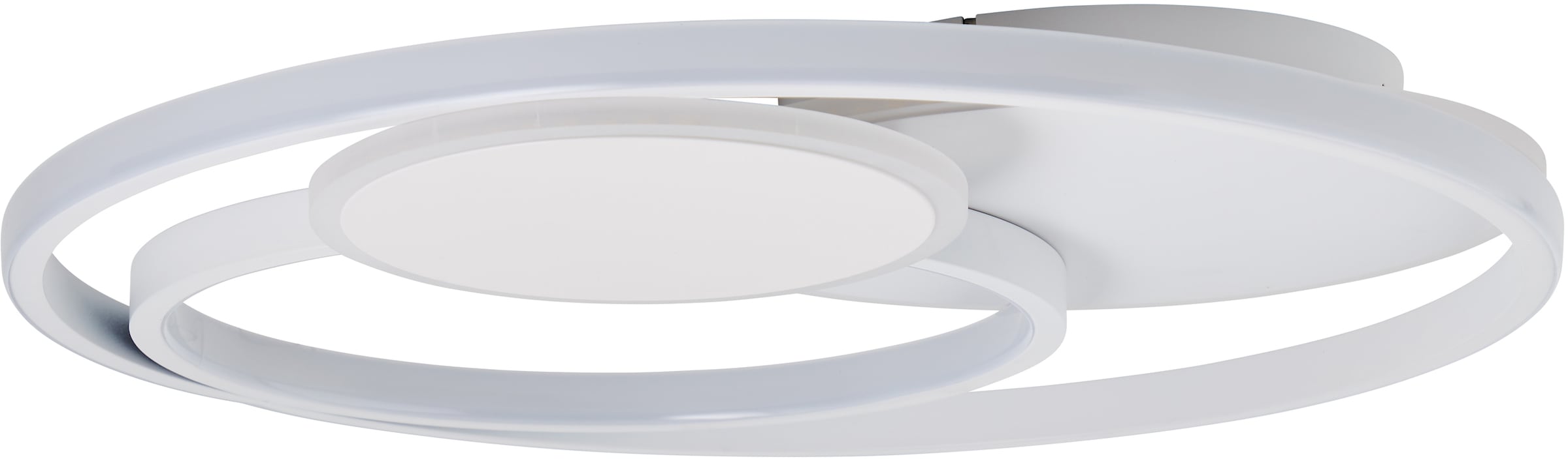 Brilliant LED Deckenleuchte »Runda« LED-Modul 1 Stk. warmweiss – kaltweiss Ø 50 cm, 5200 lm, 3000-6500 K, dimmbar, CCT, Fernbedienung, Metall