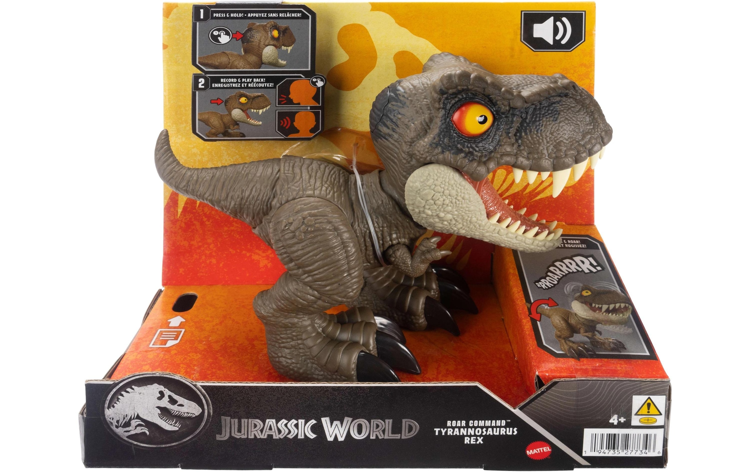 Mattel® Spielfigur »Jurassic World Brüllkommando Tyrannosaurus Rex«
