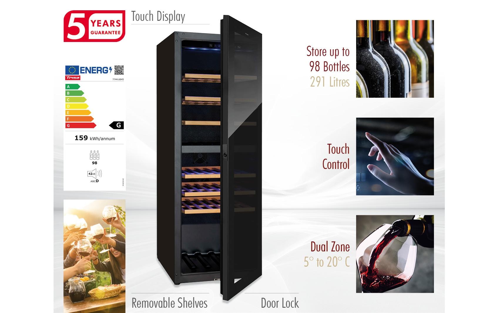 Trisa Réfrigérateur à vin »291l«