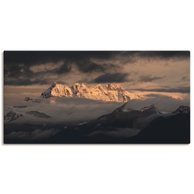 Artland Wandbild »Dents du Midi, Schweizer Berge«, Berge, (1 St.), als  Leinwandbild, Wandaufkleber oder Poster in versch. Grössen jetzt kaufen