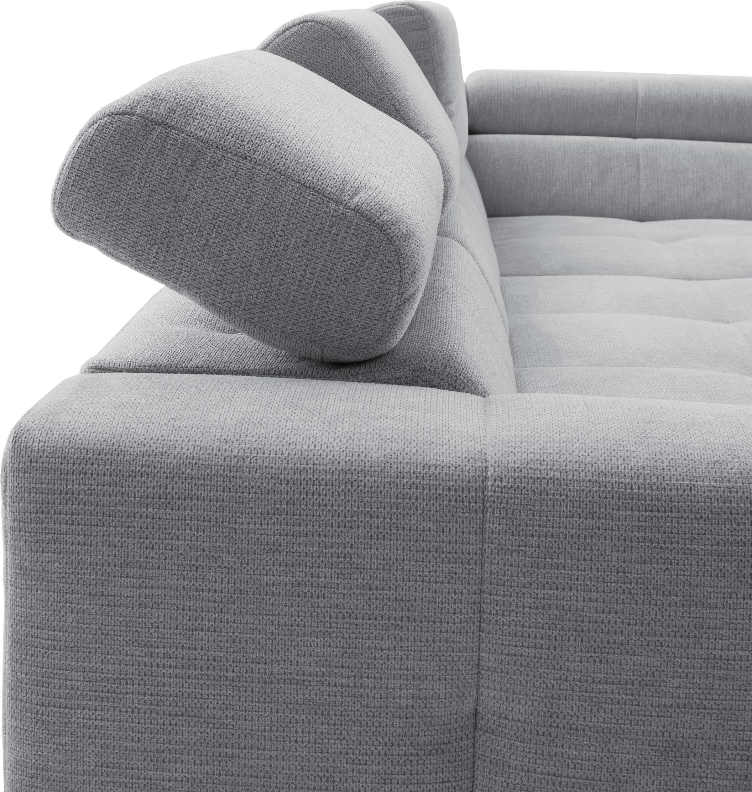 Home affaire Canapé d'angle »Claya Move, L-Form, Kopf- & Rückenverstellung, Breite 282 cm« Matelassage moderne, rembourrage doux & hauteur adaptée aux robots aspirateurs