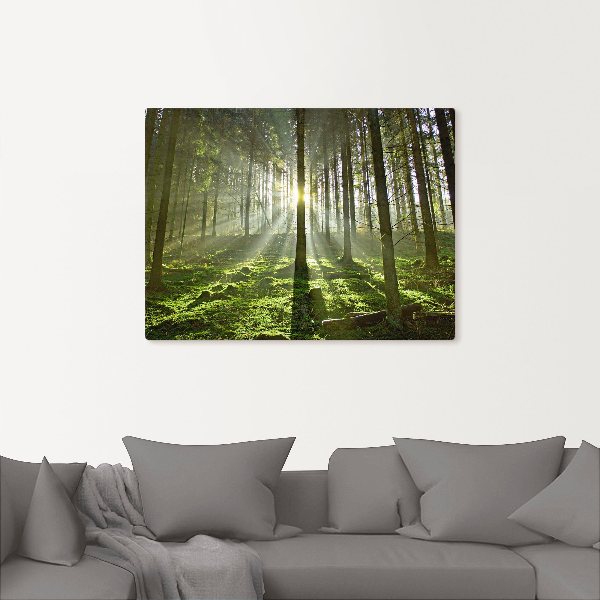 Artland Wandbild »Wald im Gegenlicht«, Wald, (1 St.), als Leinwandbild, Poster in verschied. Grössen