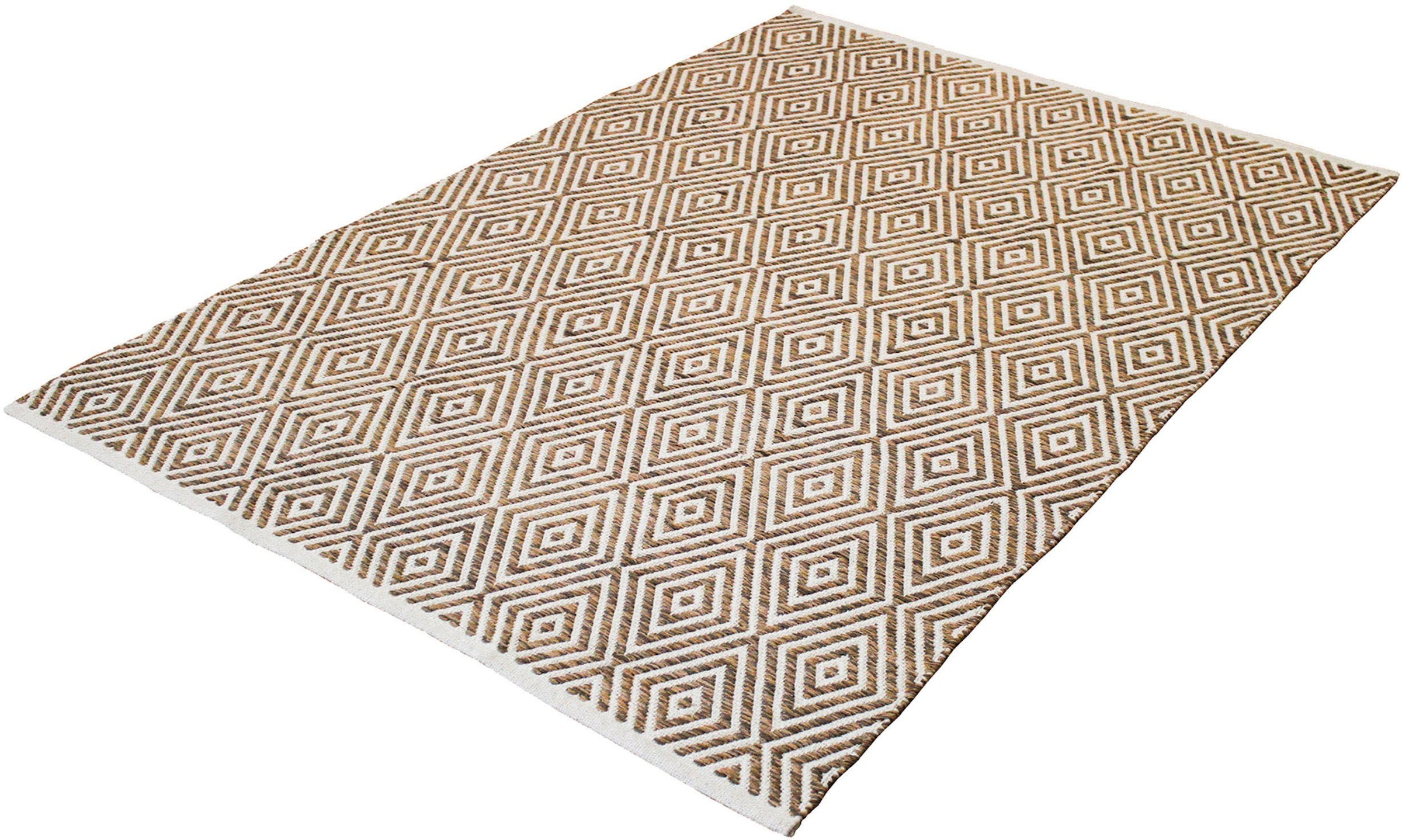 aus rechteckig, Rauten-Muster, my Baumwolle ♕ auf Teppich »Tiara«, 100% Teppich home versandkostenfrei mit
