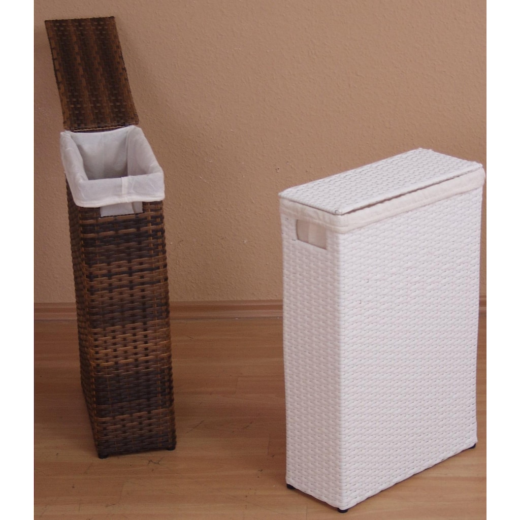 Home affaire Wäschekorb »Wäschebox mit Stoffeinsatz«, (1 St.), Höhe ca. 60 cm, Ordnungshelfer