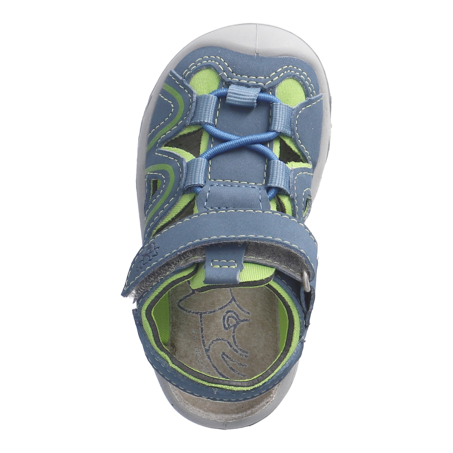 PEPINO by RICOSTA Sandale »GARY«  Chaussure de bain à scratch, gabarit de taille à télécharger