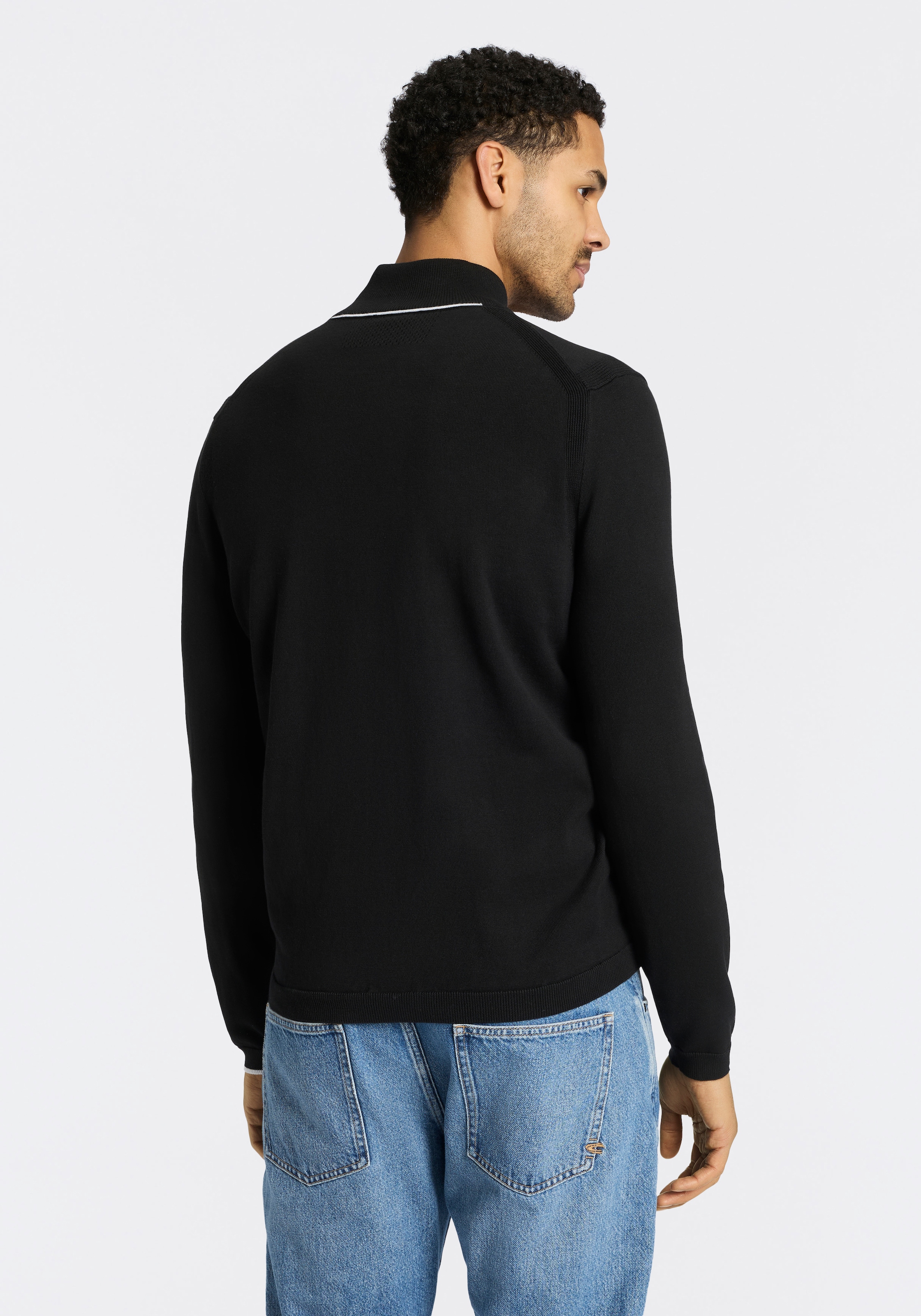 BOSS GREEN Veste en tricot »Ever-X« mit Stehkragen, regular fit